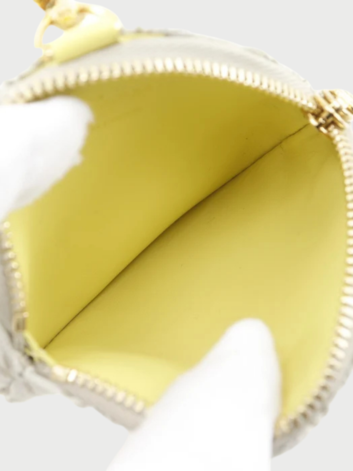 Louis Vuitton 2020s Beige Yellow Porte-Monnaie Rond Coin Case