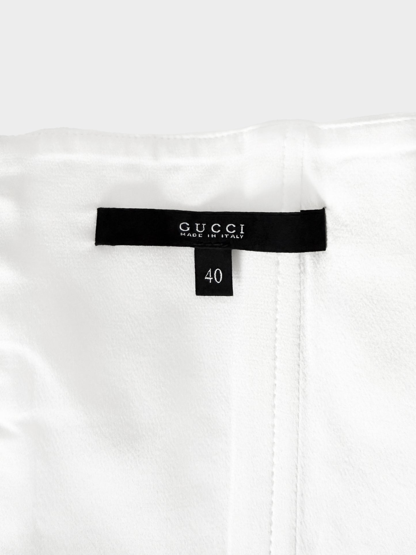 Gucci 2000s White Cotton Cutout Corset Top