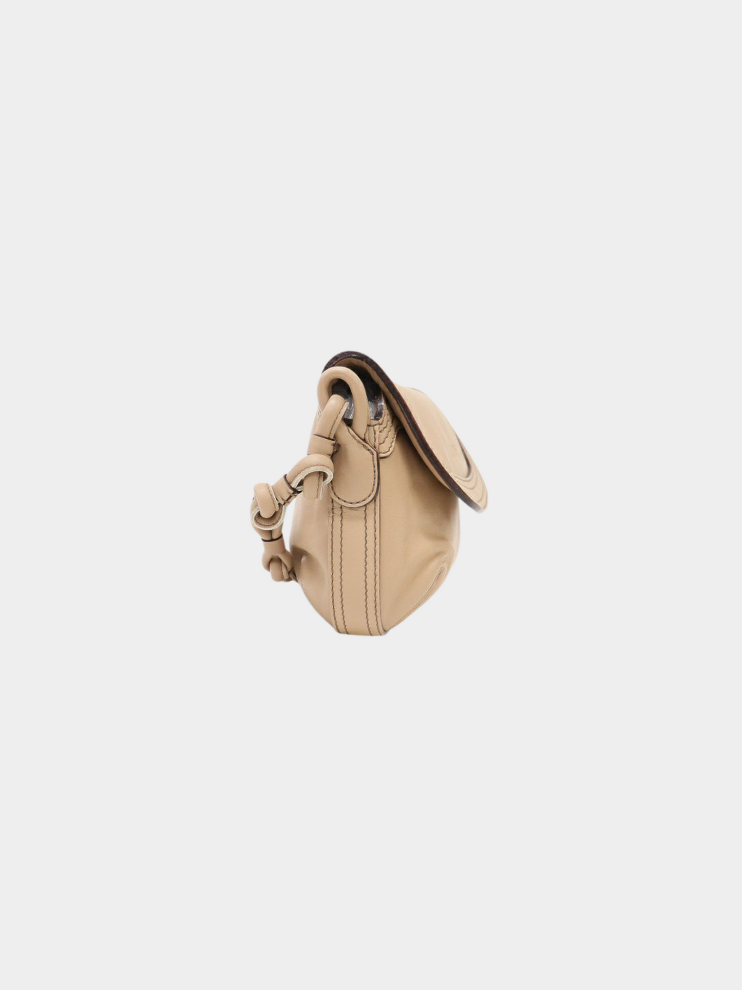 Loewe 2000s Beige Logo-Stamped Leather One-Shoulder Bag