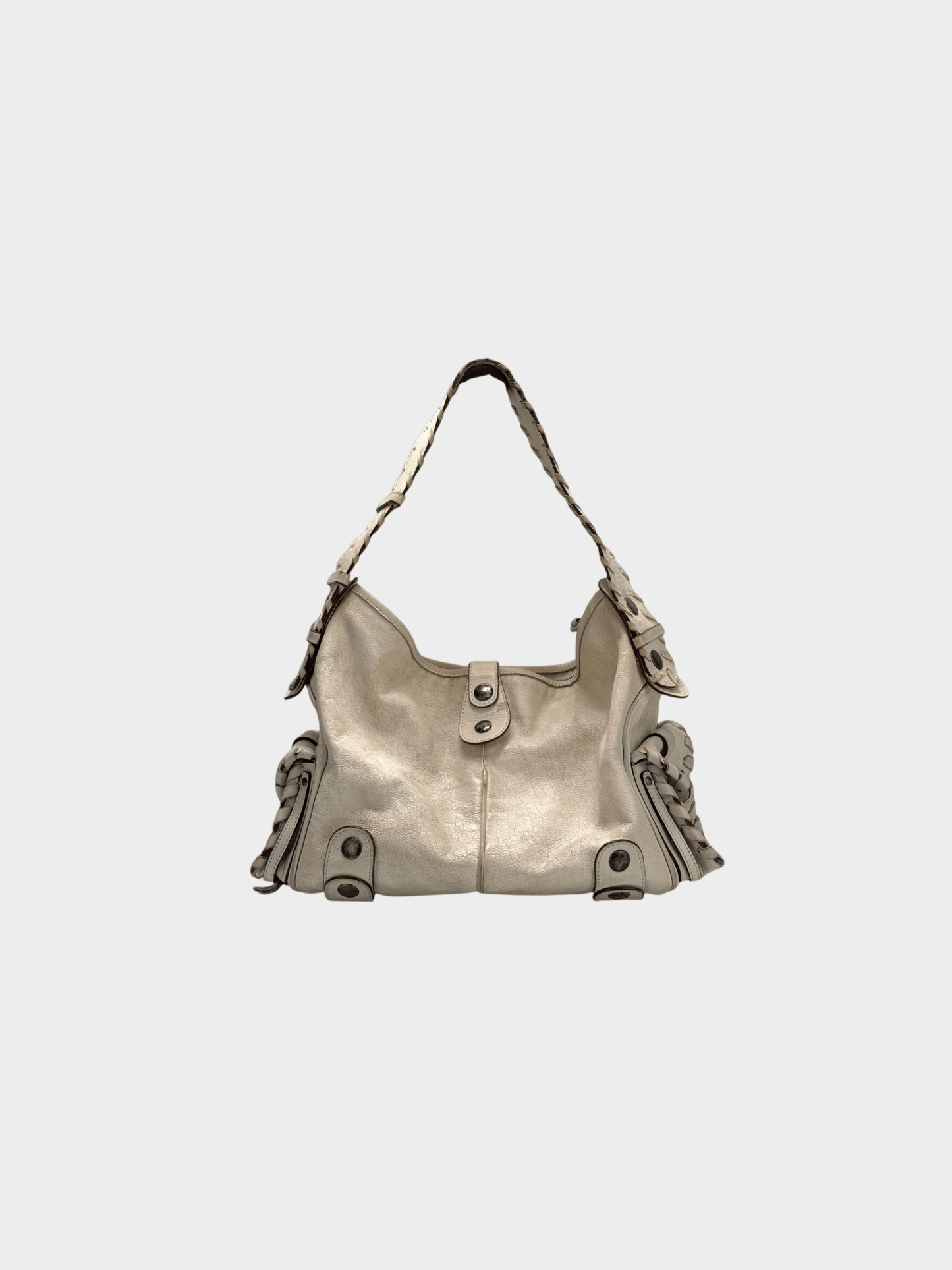 Chloe 2000s Silverado Cream Leather Shoulder Bag