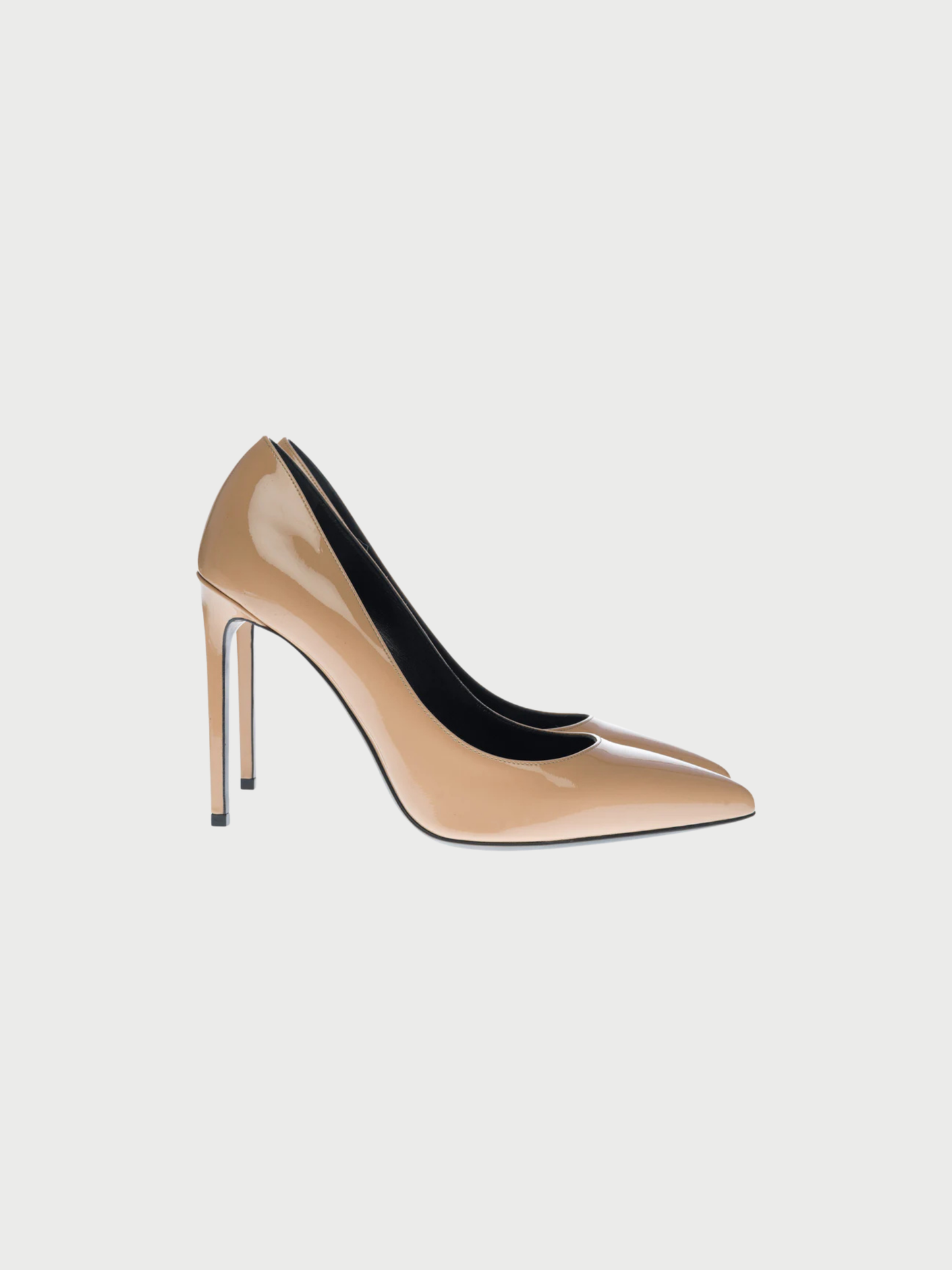 Yves Saint Laurent 2010s Beige Patent Leather Pointed Toe Pumps