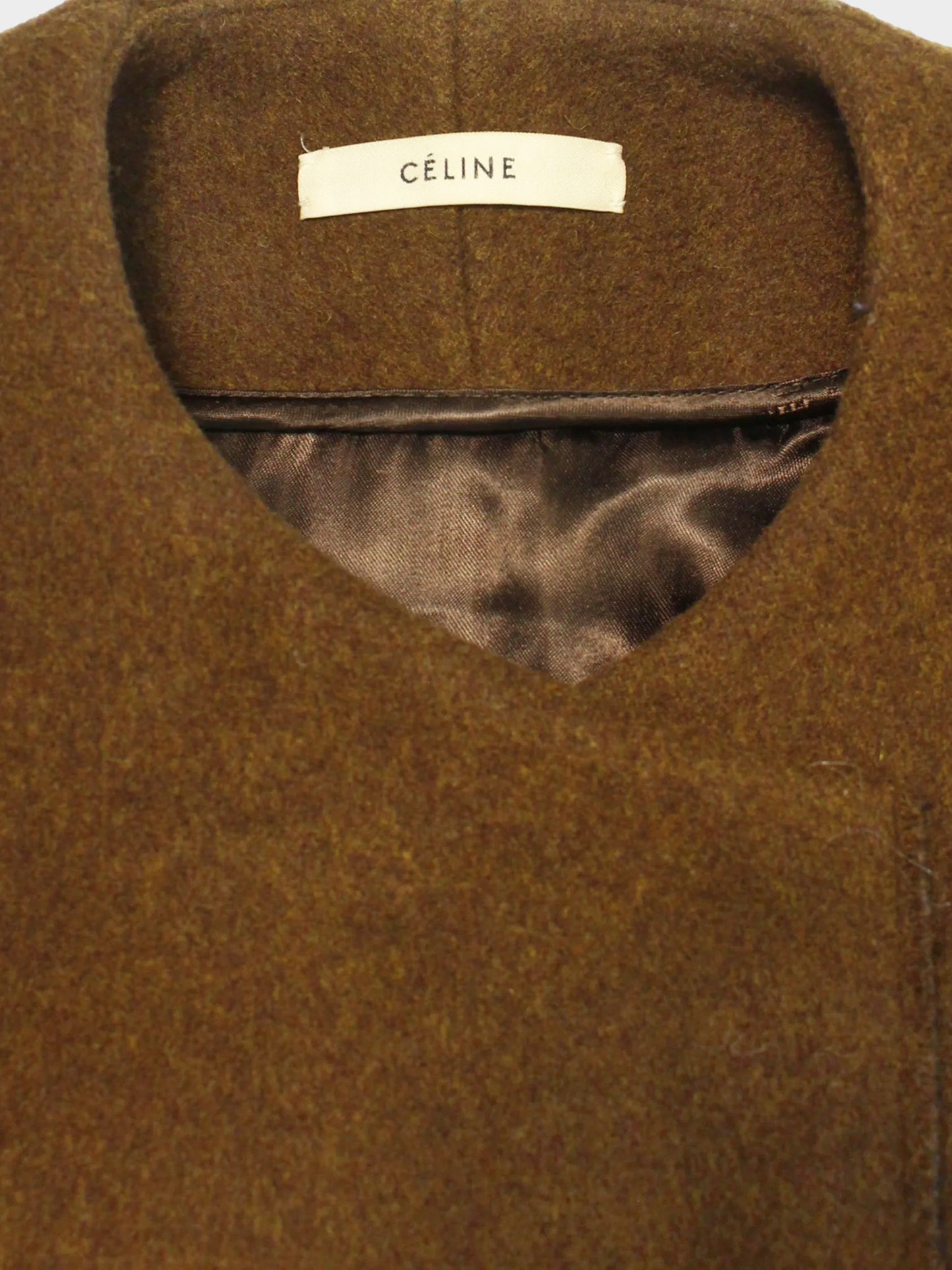 Céline by Phoebe Philo 2011 Brown Flared Wool Coat