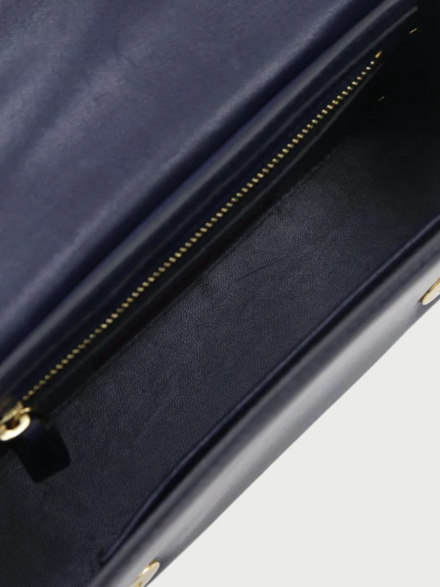 Valentino Garavani 2010s Navy Lambskin Studded Chain Shoulder Bag