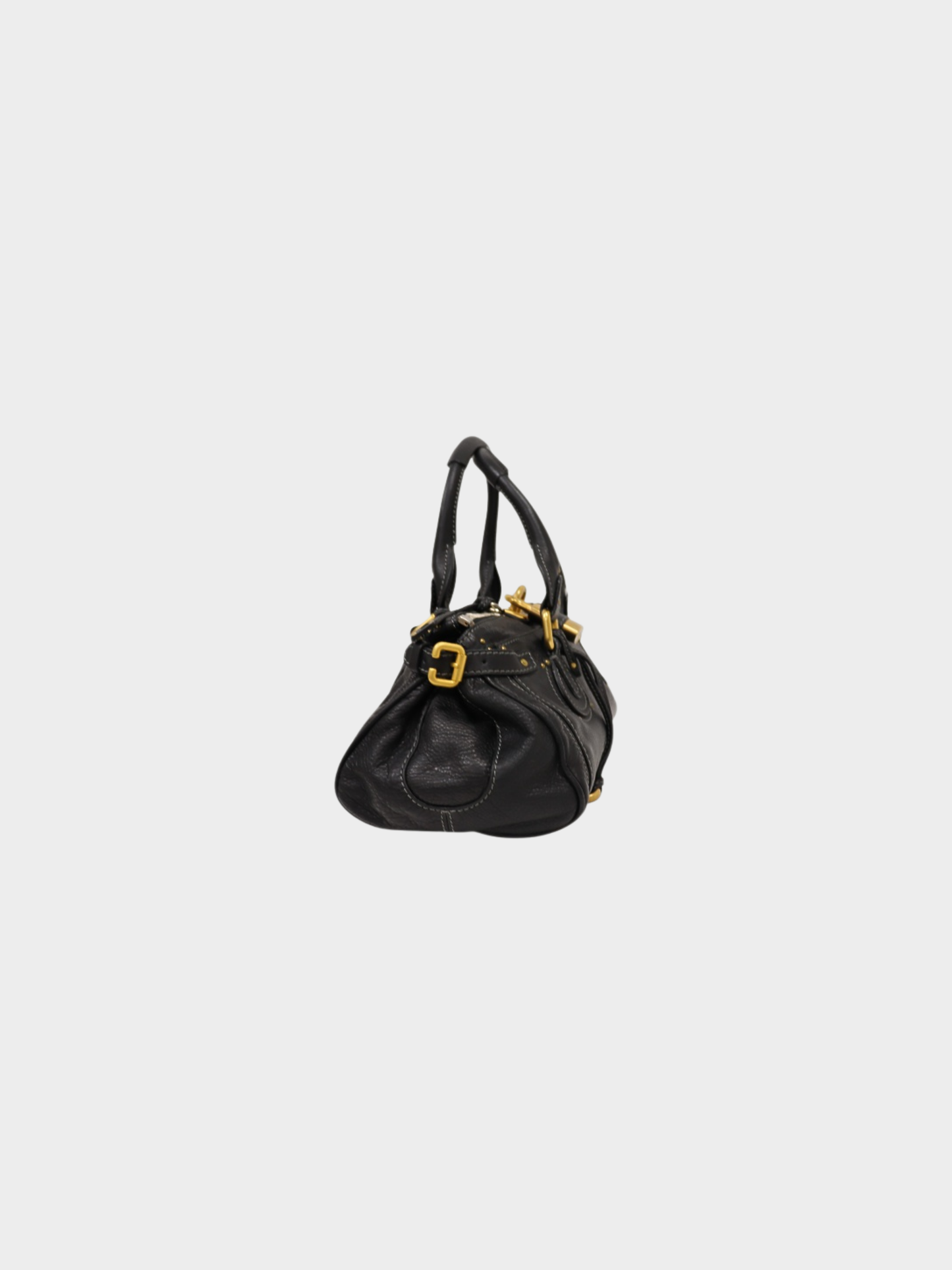 Chloé 2000s Black Leather Paddington Bag