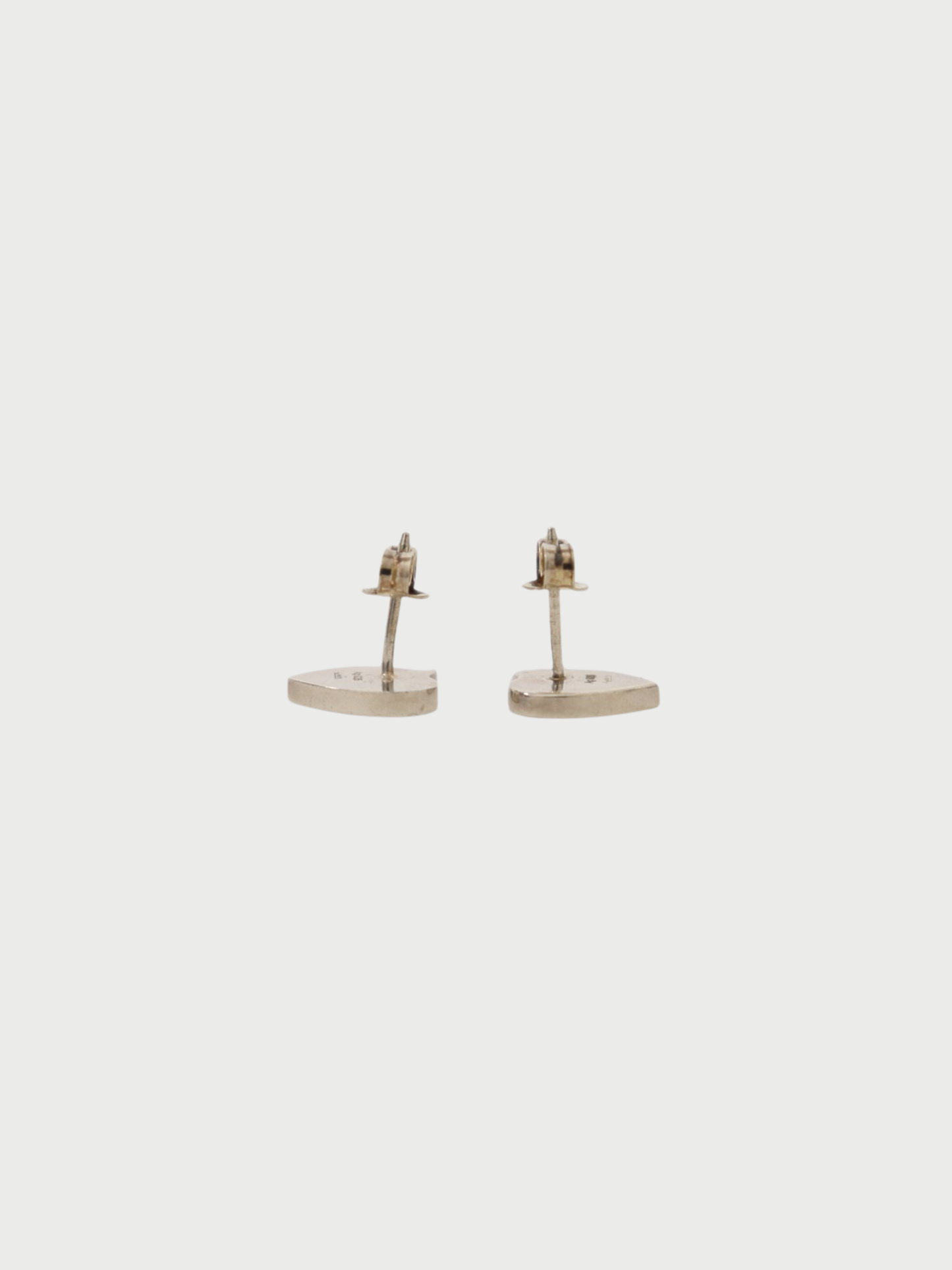 Gucci 2000s Silver 925 Logo Heart Earrings