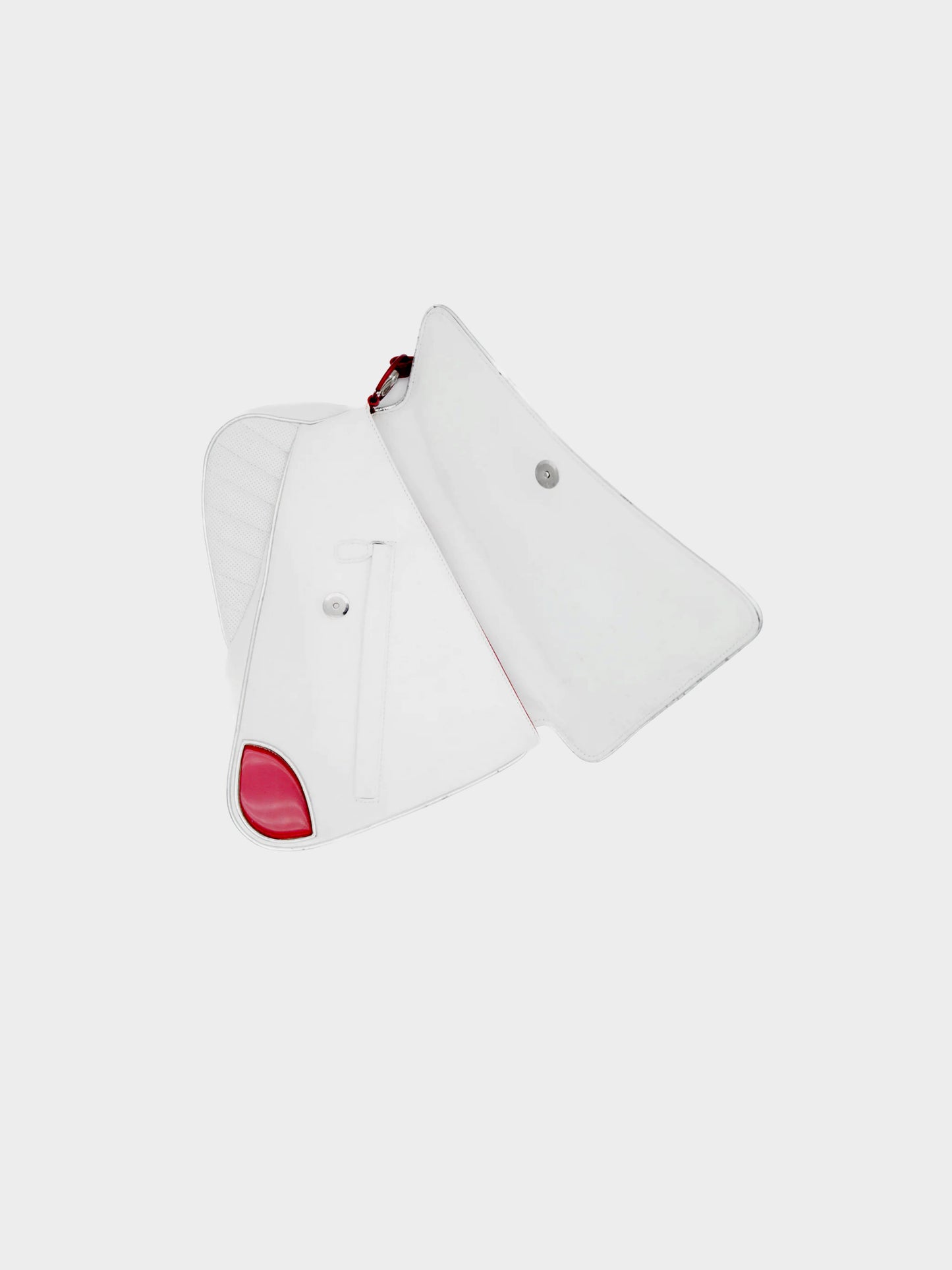 Christian Dior SS 2001 Runway White and Red Double Saddle Cadillac 1947