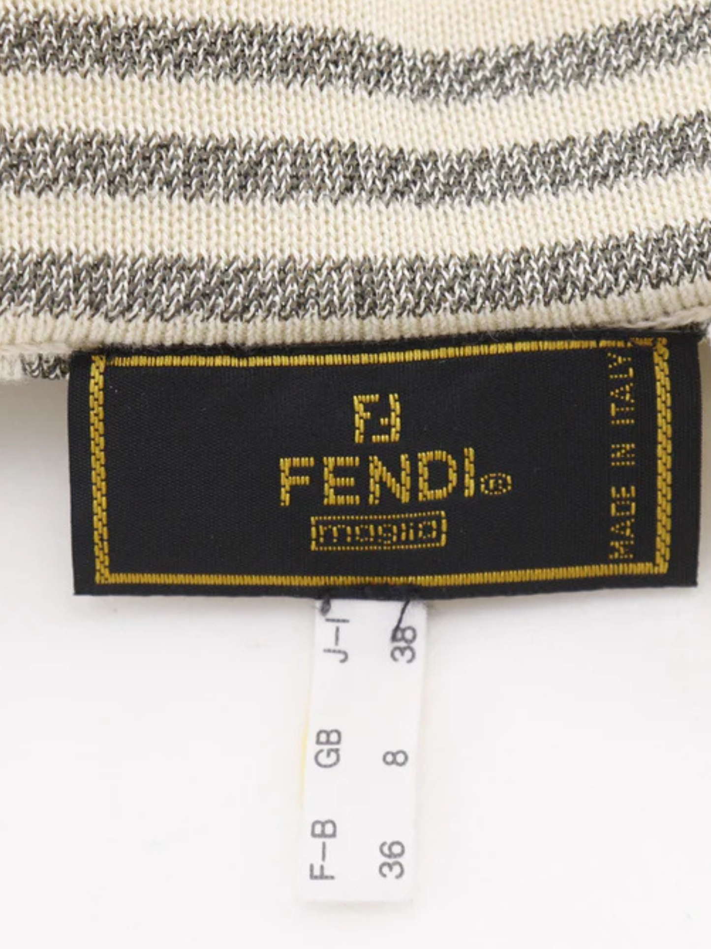 Fendi 2000s Off White Cotton Zucca Pattern Wrap Skirt