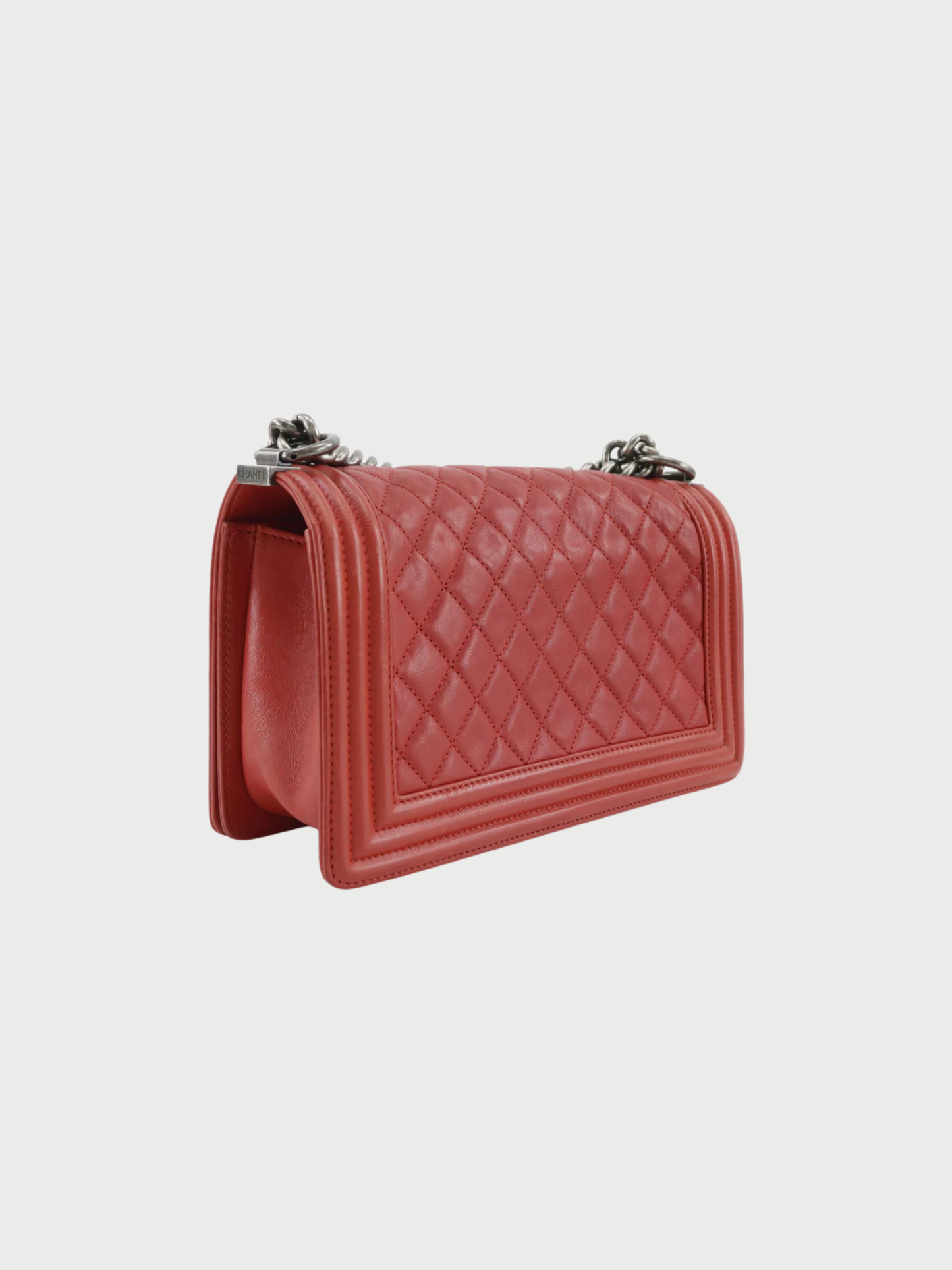 Chanel 2012 Red Leather Boy Chanel Shoulder Bag
