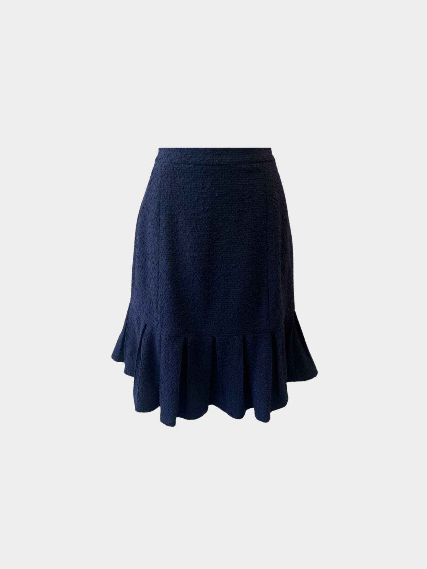 Chanel 1997 Navy Bouclé Skirt Suit