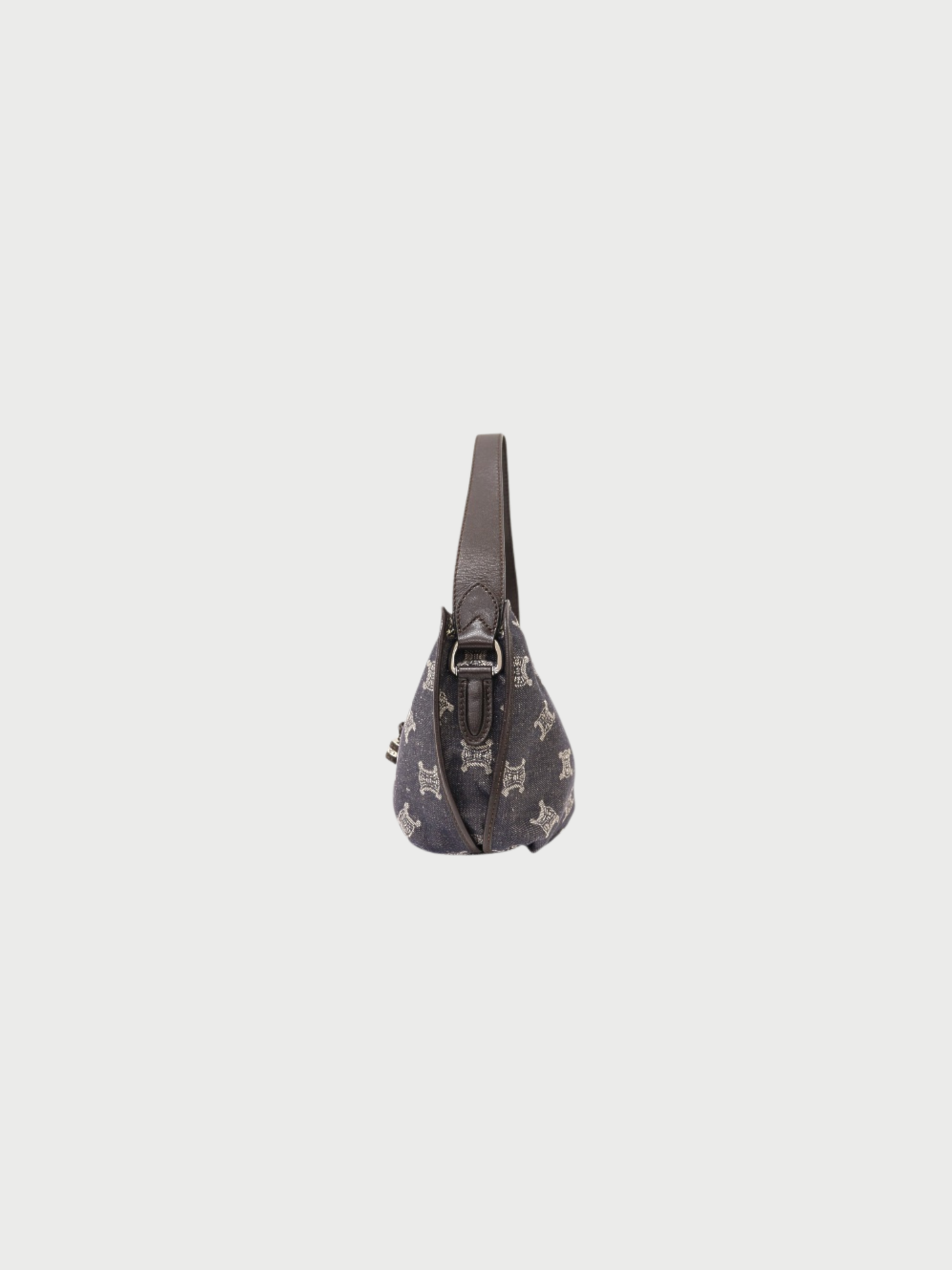 Celine 2000s Blue Denim Leather Bittersweet Macadam One-Shoulder Bag