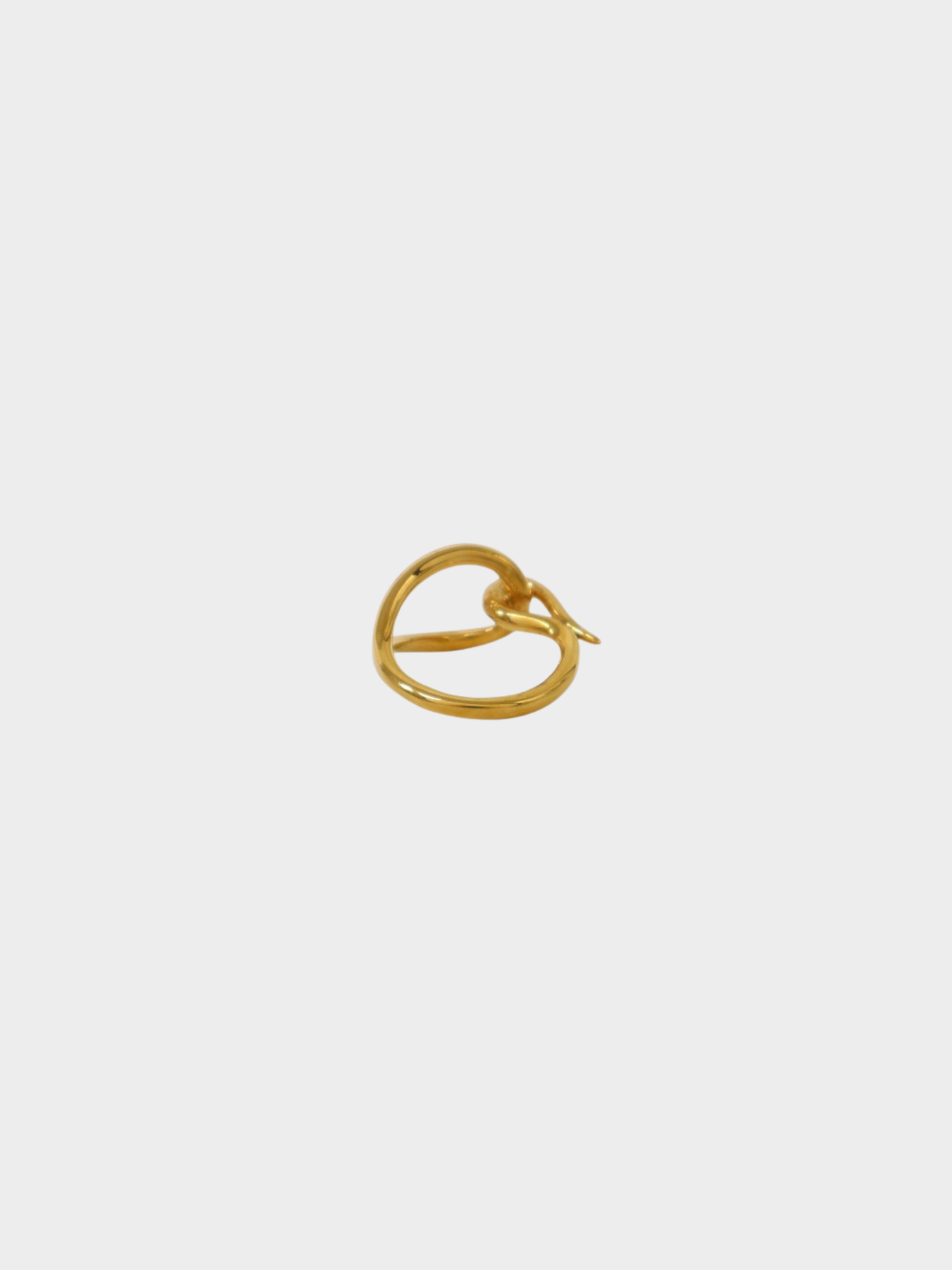 Hermès 2000s Gold Plated Metal Jumbo Scarf Ring