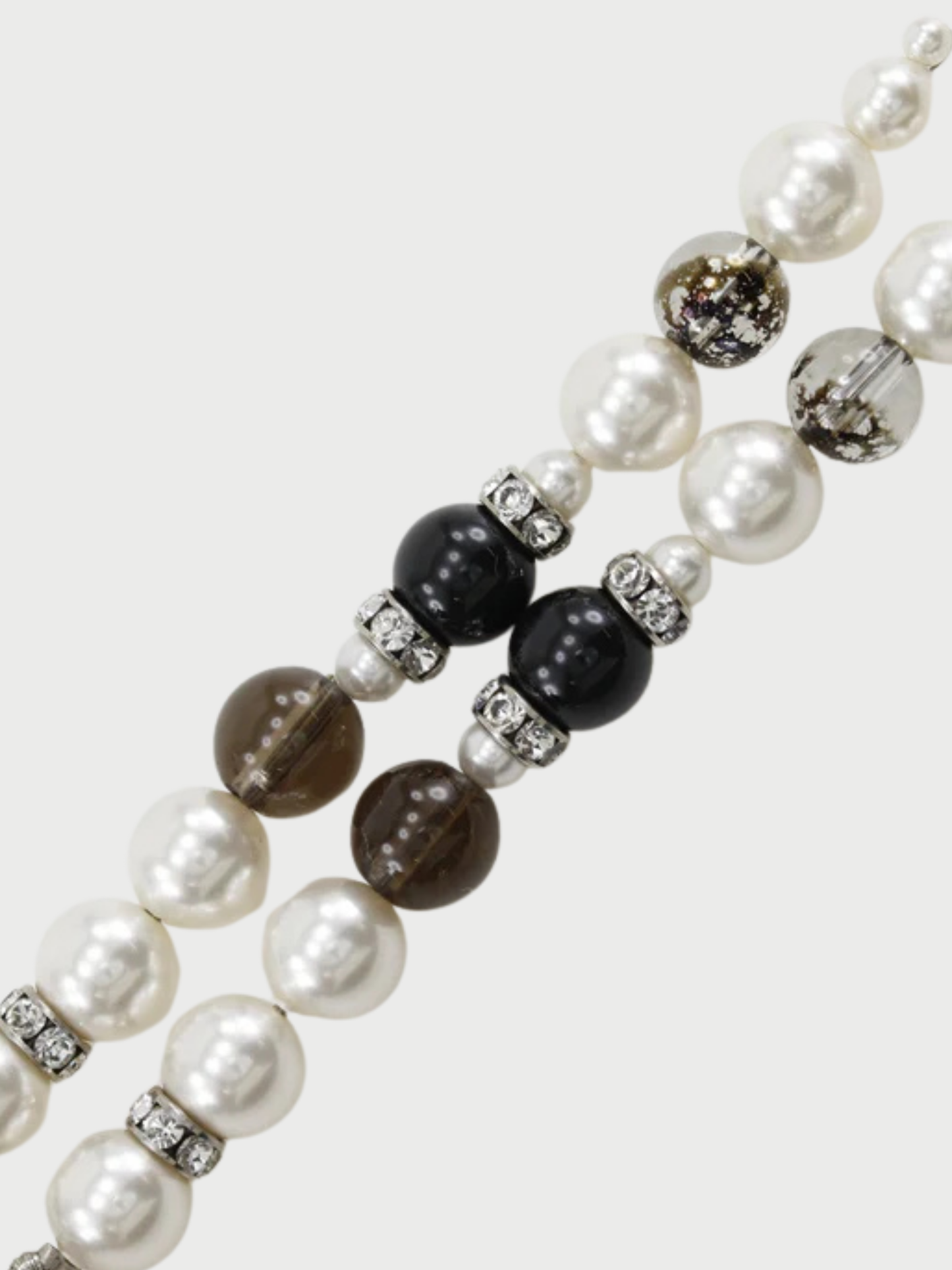 Chanel 2010s Silver Metal Pearl Rhinestone COCO Mark Long Earrings