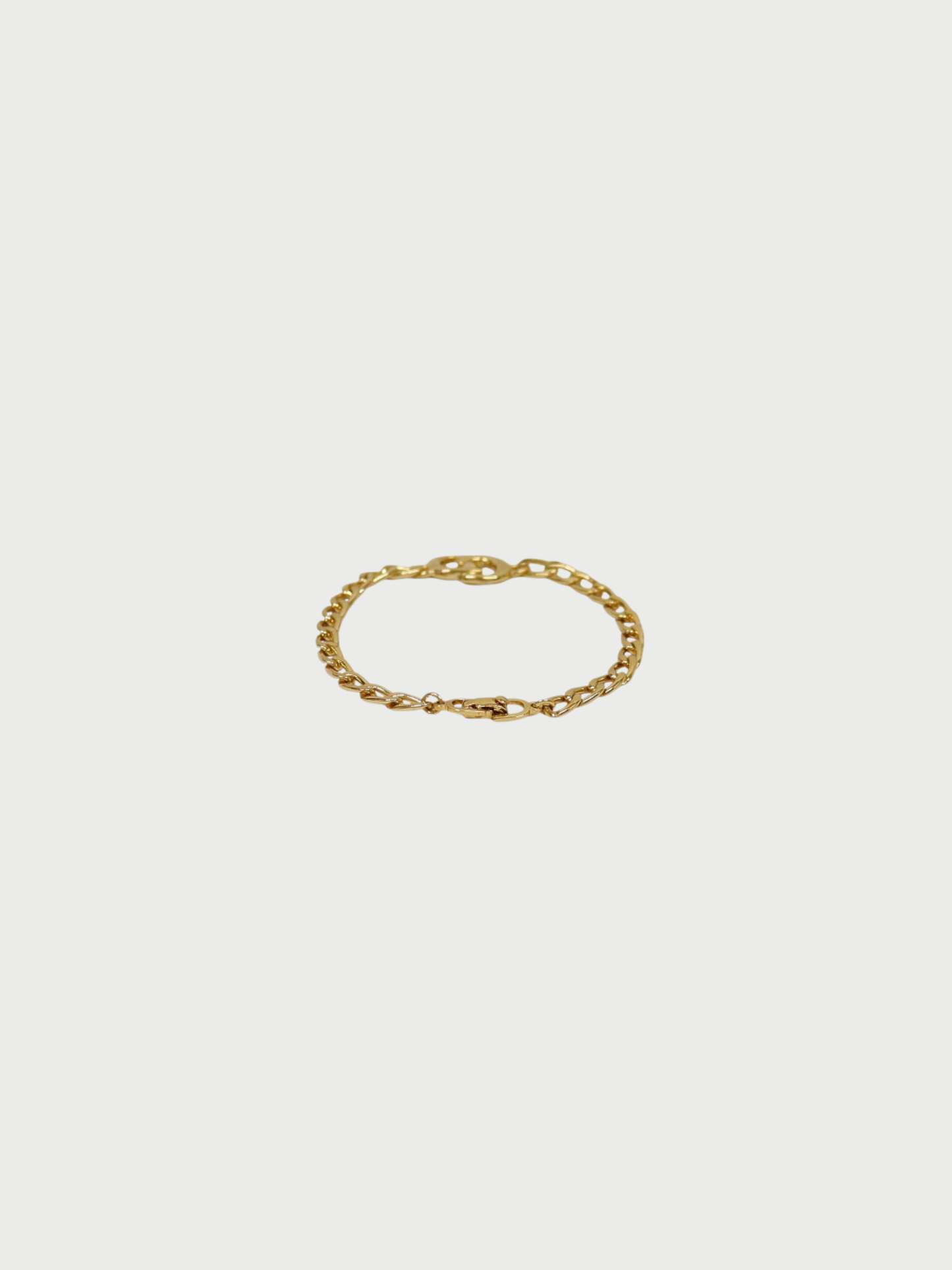 Christian Dior 2000s Gold Plated Metal CD Bracelet