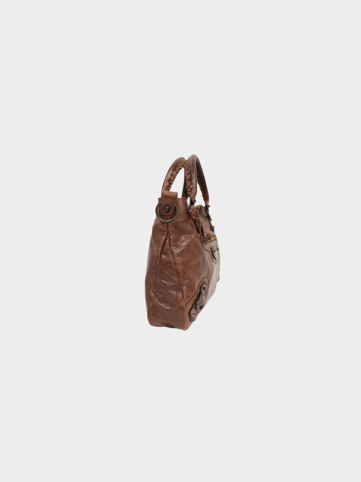 Balenciaga 2000s Brown Leather The Town Bag