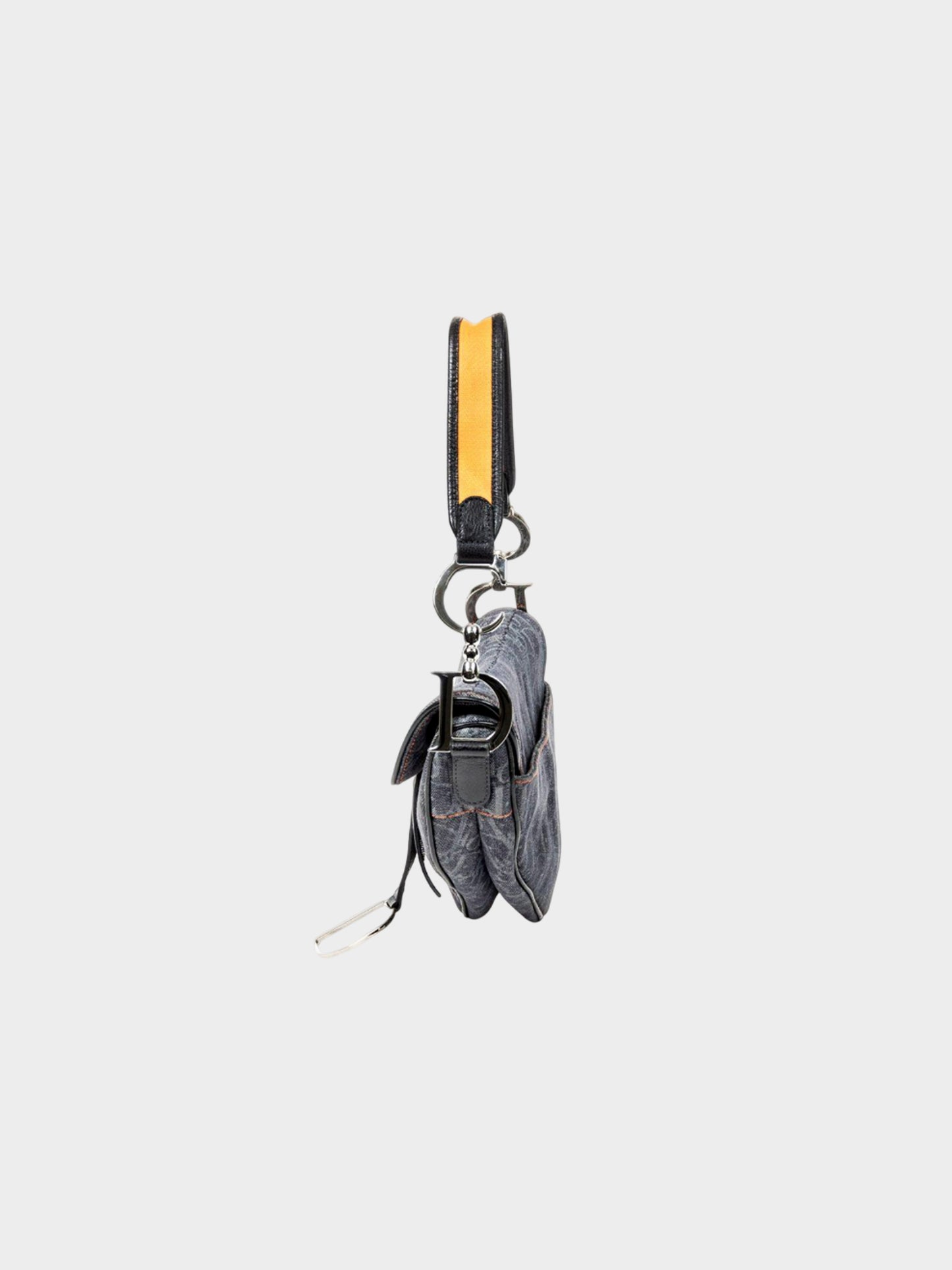 Christian Dior 2005 Denim Monogram Flight Line Saddle Bag