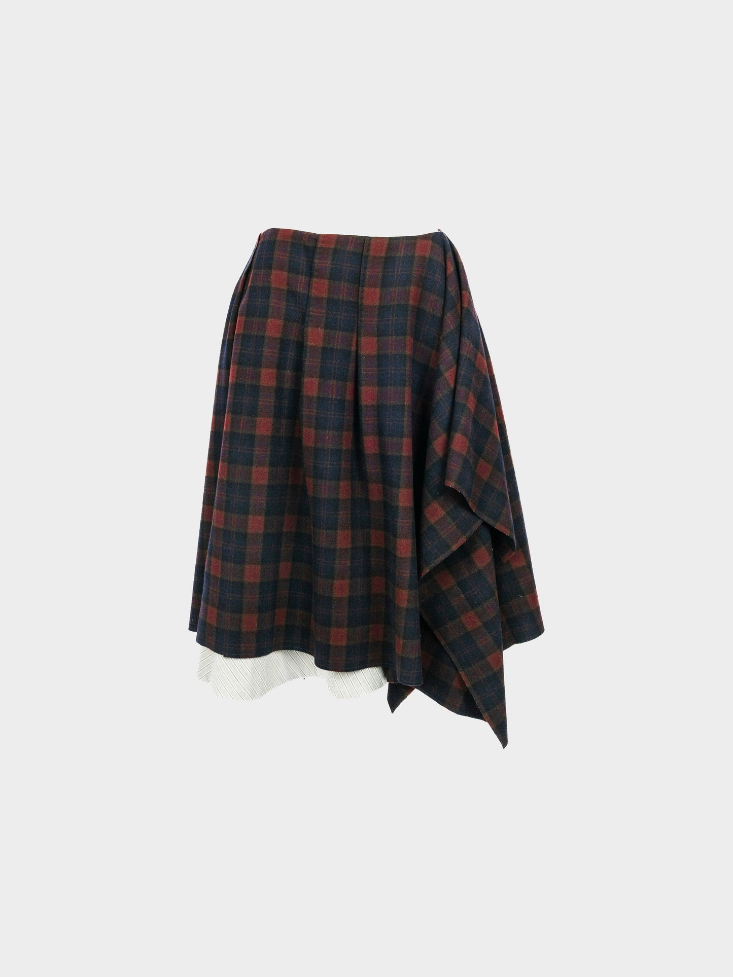 Alexander McQueen 2000s Black and Red Plaid Jacket and Skirt Set