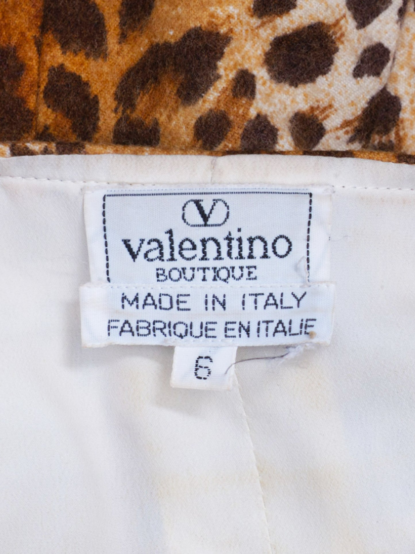 Valentino FW 1992-1993 Leopard Print Long Sleeved Dress
