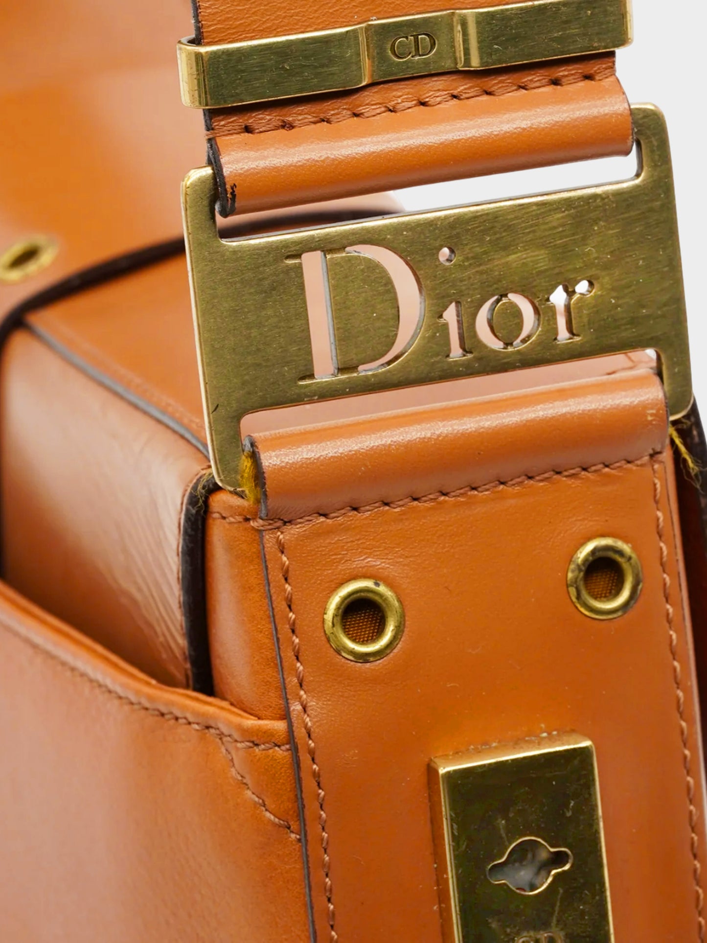 Christian Dior by John Galliano SS 2002 Brown Columbus Street Chic Shoulder Bag