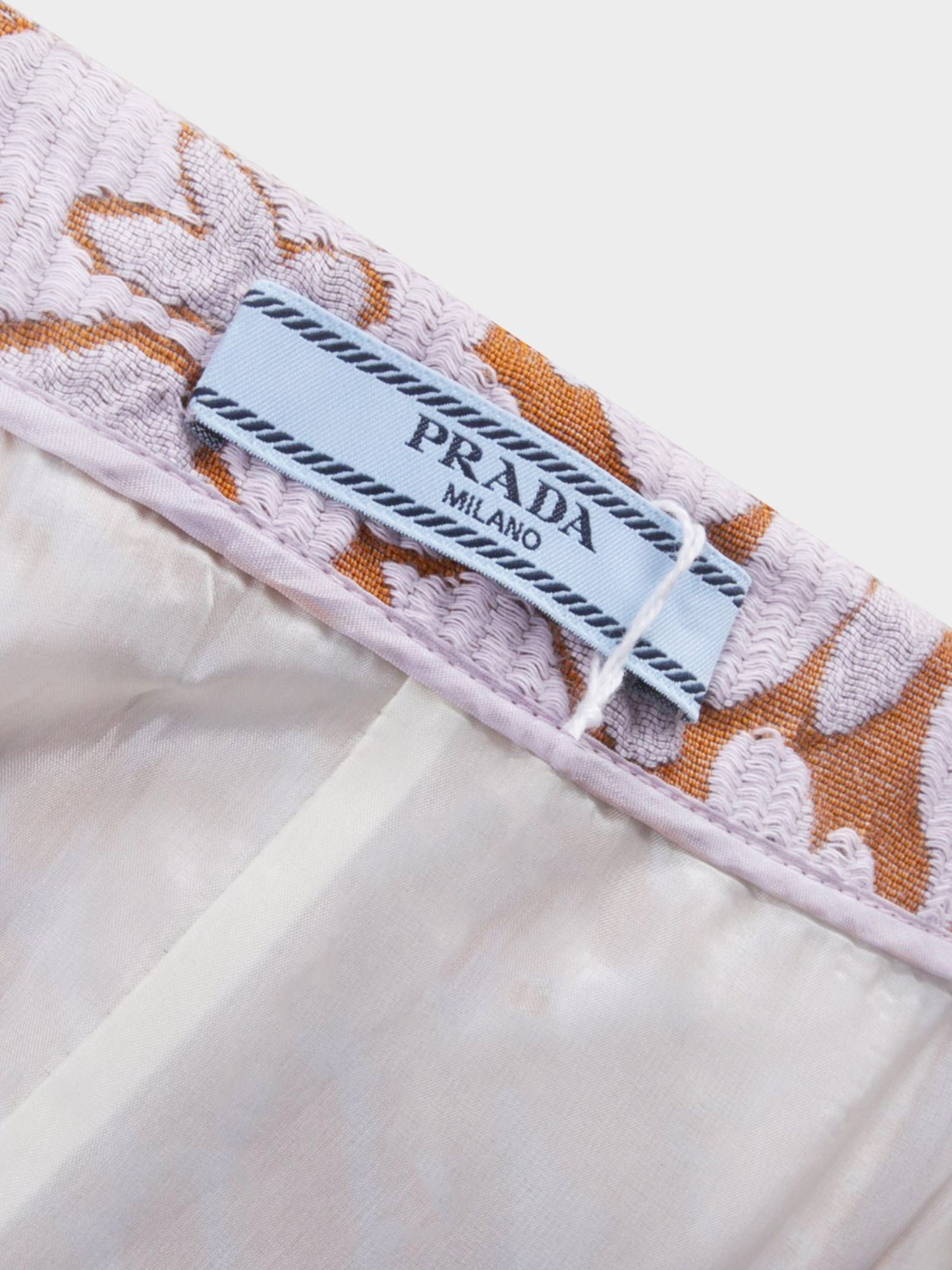 Prada 2014 Brown Floral Print Straight Pencil Skirt
