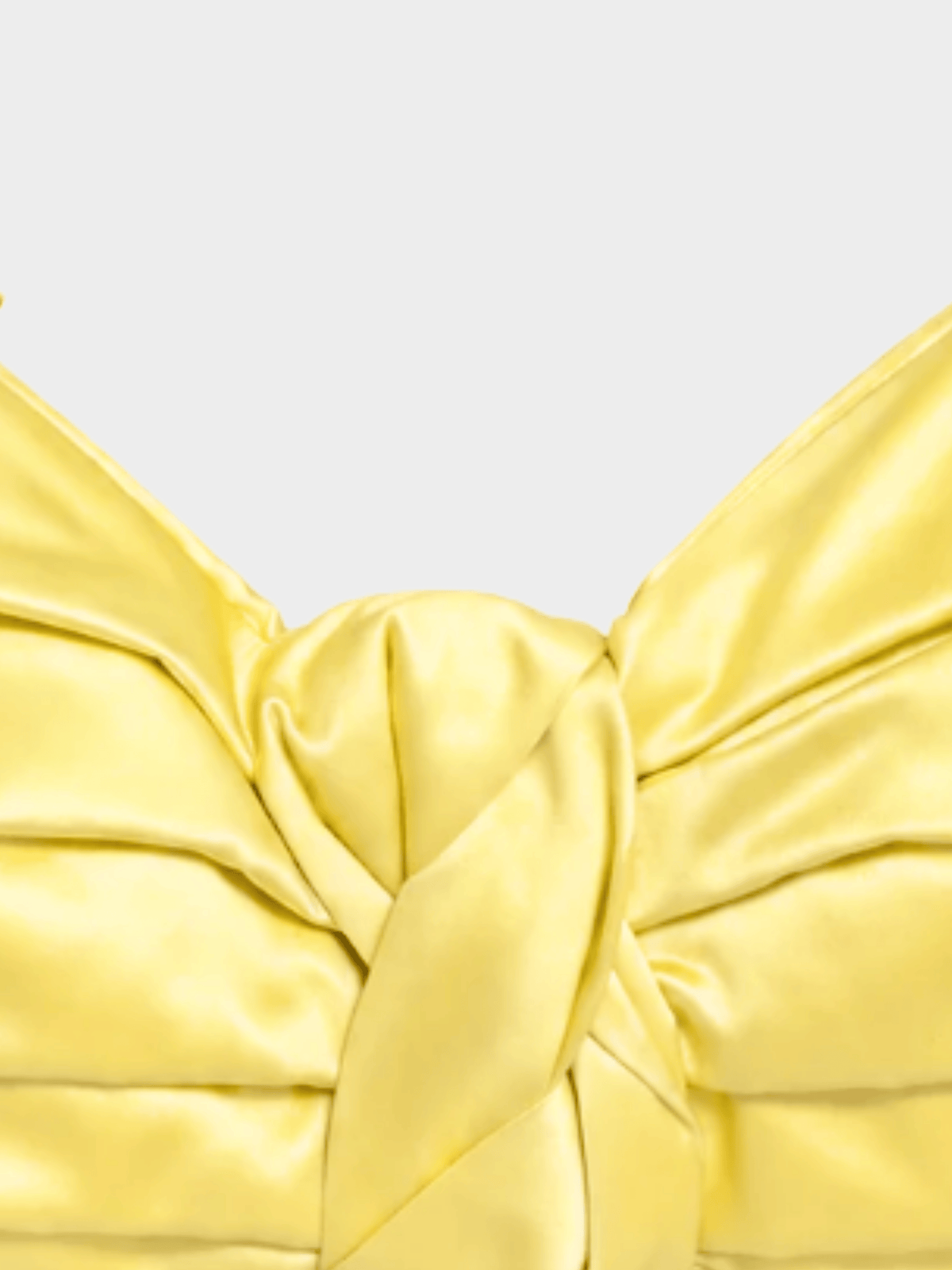 Valentino 2000s Yellow Bow Beaded Handle Bag