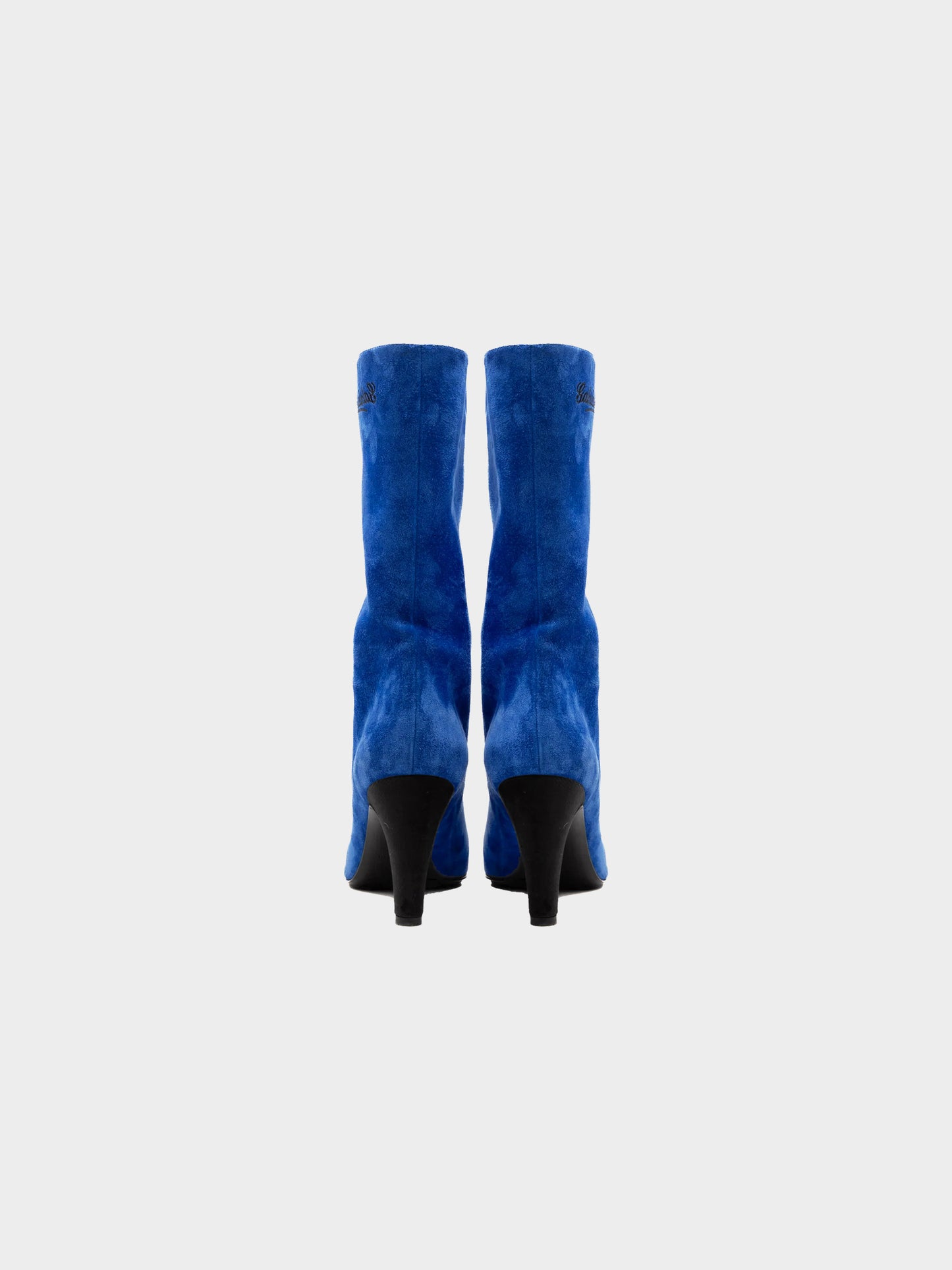 Chanel by Karl Lagerfeld FW 2008 Cobalt Blue Suede Mid-calf Boots