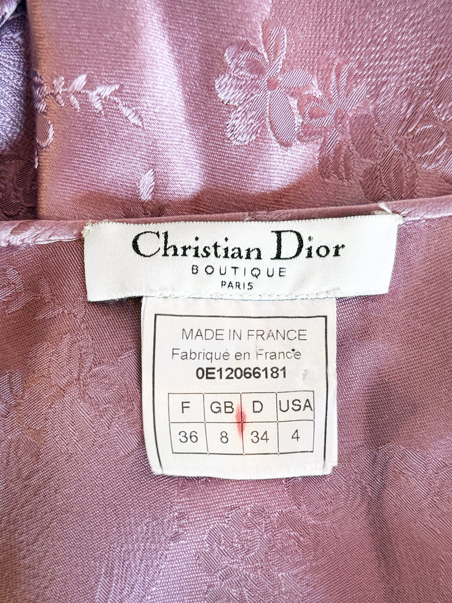 Christian Dior by John Galliano 2000 Purple Silk Floral Slip Mini Dress