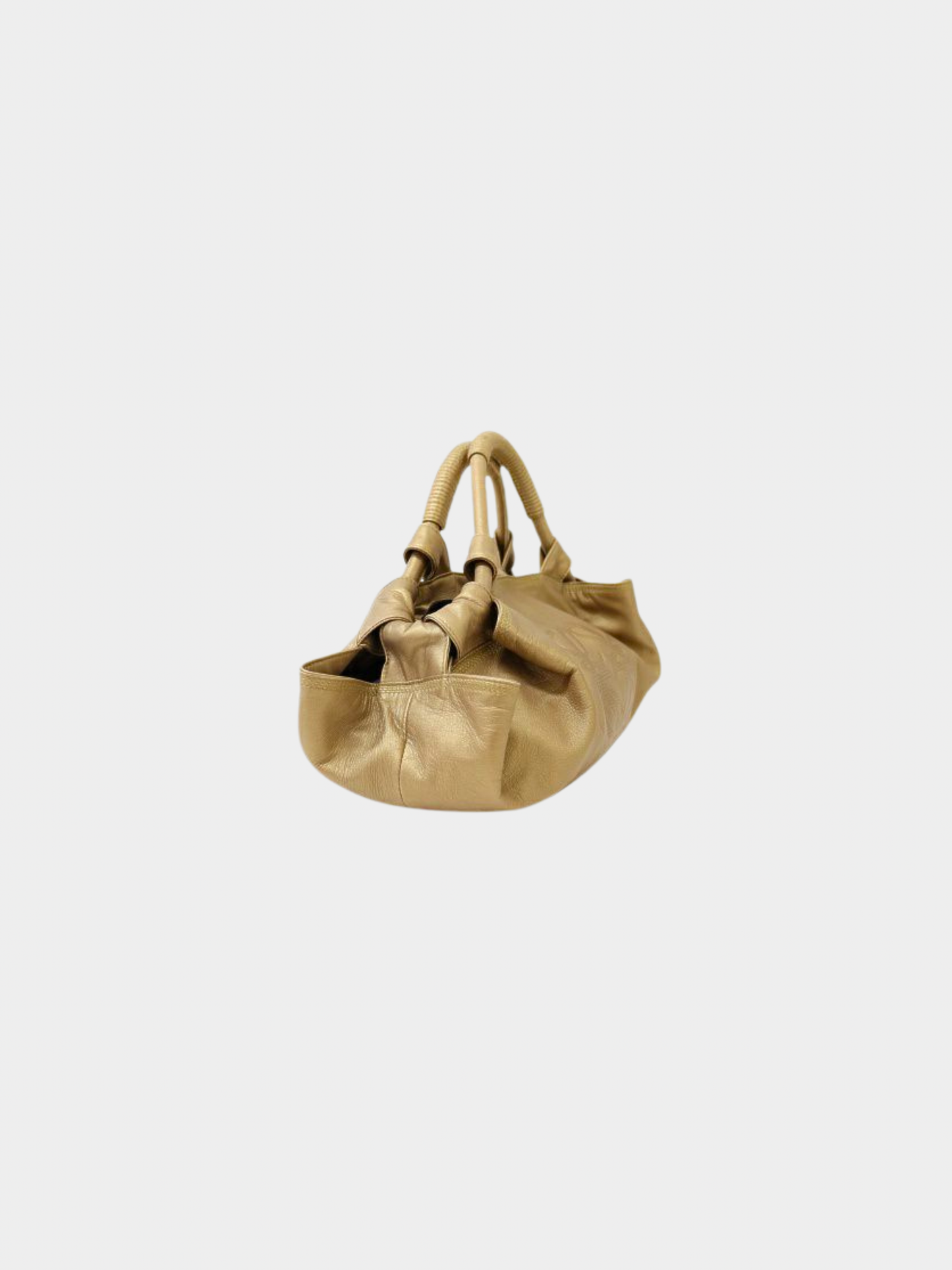 Loewe 2000s Gold Nappa Leather Aire Bag