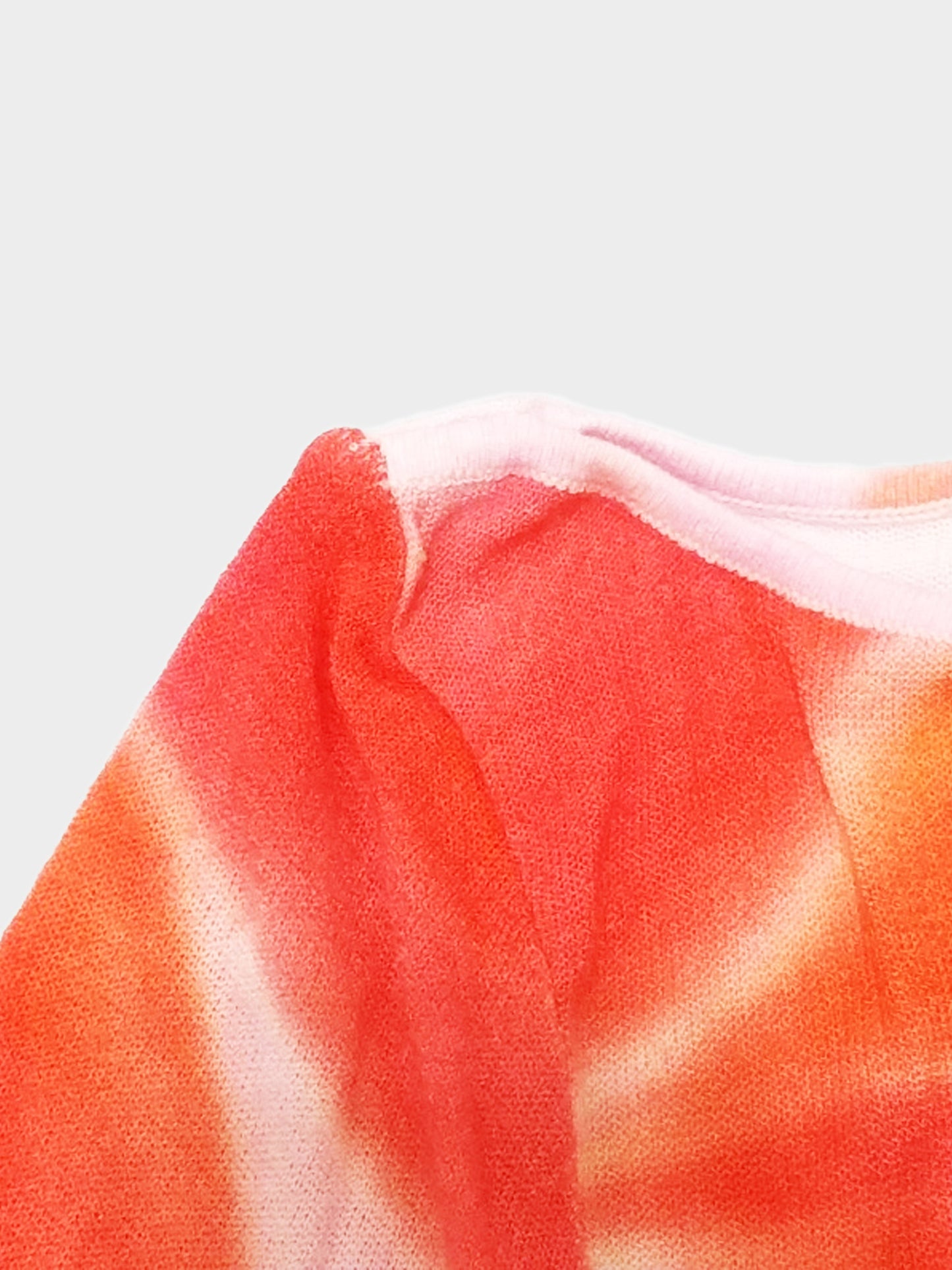 Blumarine 2000s Pink and Red 'Cut and Sew' Three-fourth Sleeve Top