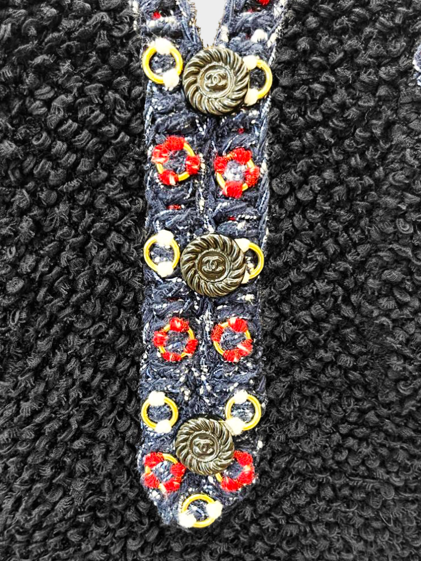 Chanel 2019 Black La Pausa Boucle Cotton Tunic Top