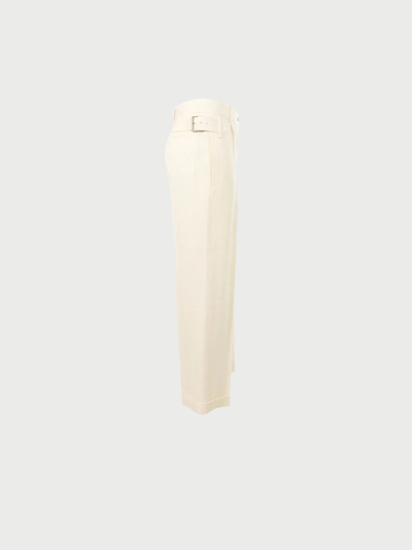 Celine by Phoebe Philo 2010s White Rayon Silk Tailored Trousers
