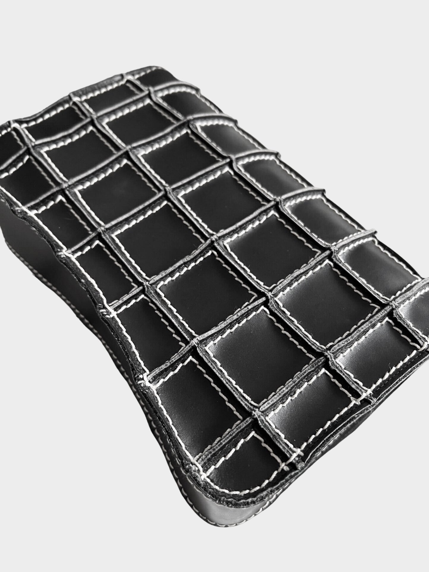 Chanel 2002-2003 Black Lambskin Square Wild Stitch Flap