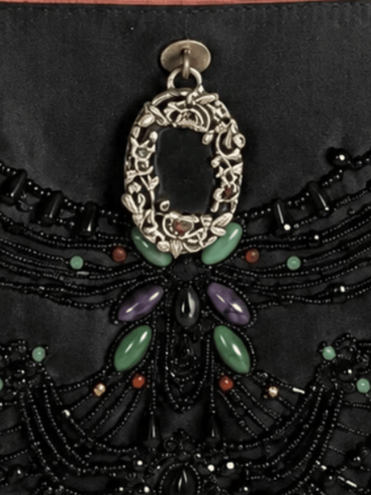 Valentino 2000s Black Beaded Bag