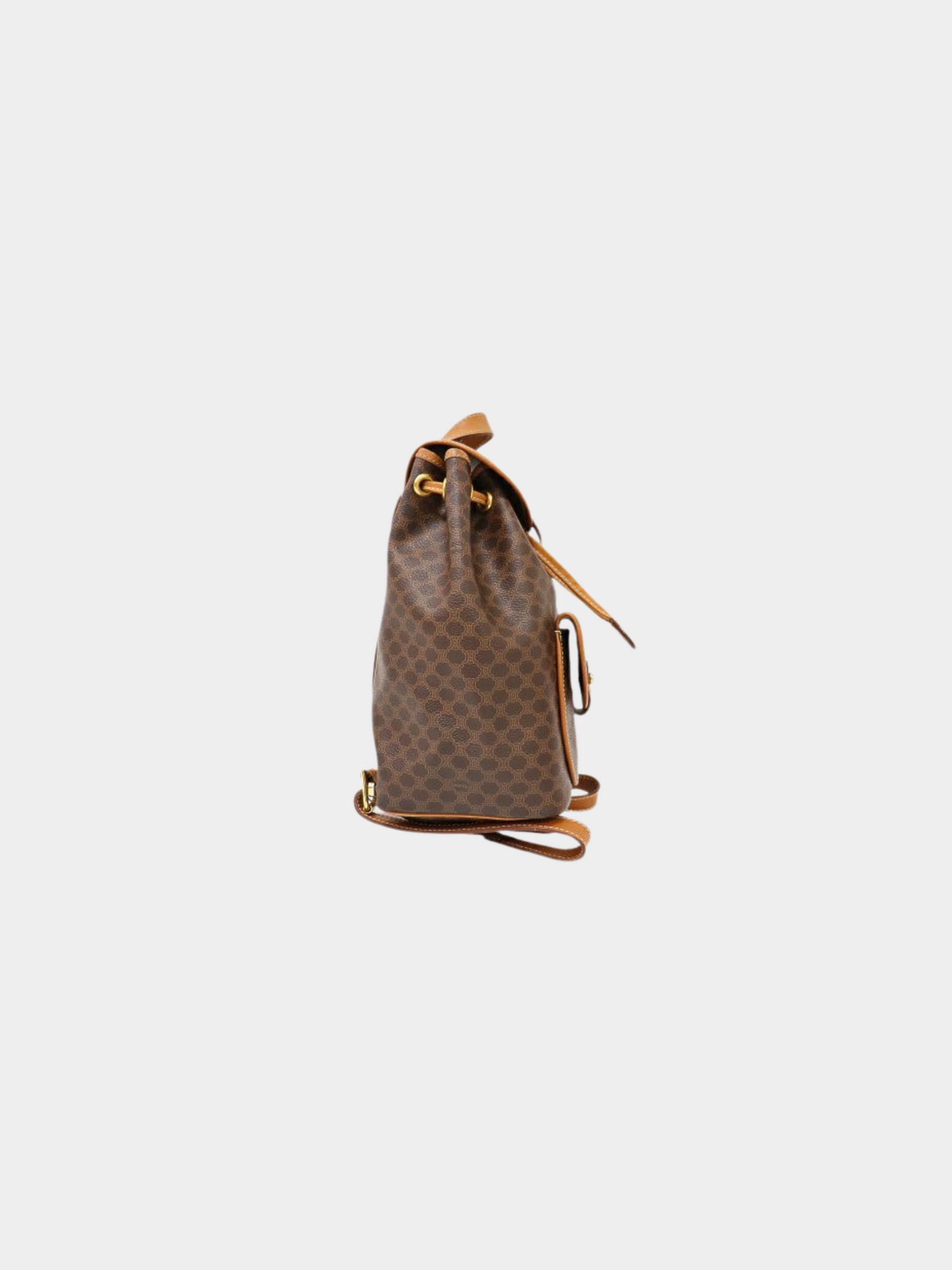 Celine 1990s Brown Macadam Backpack