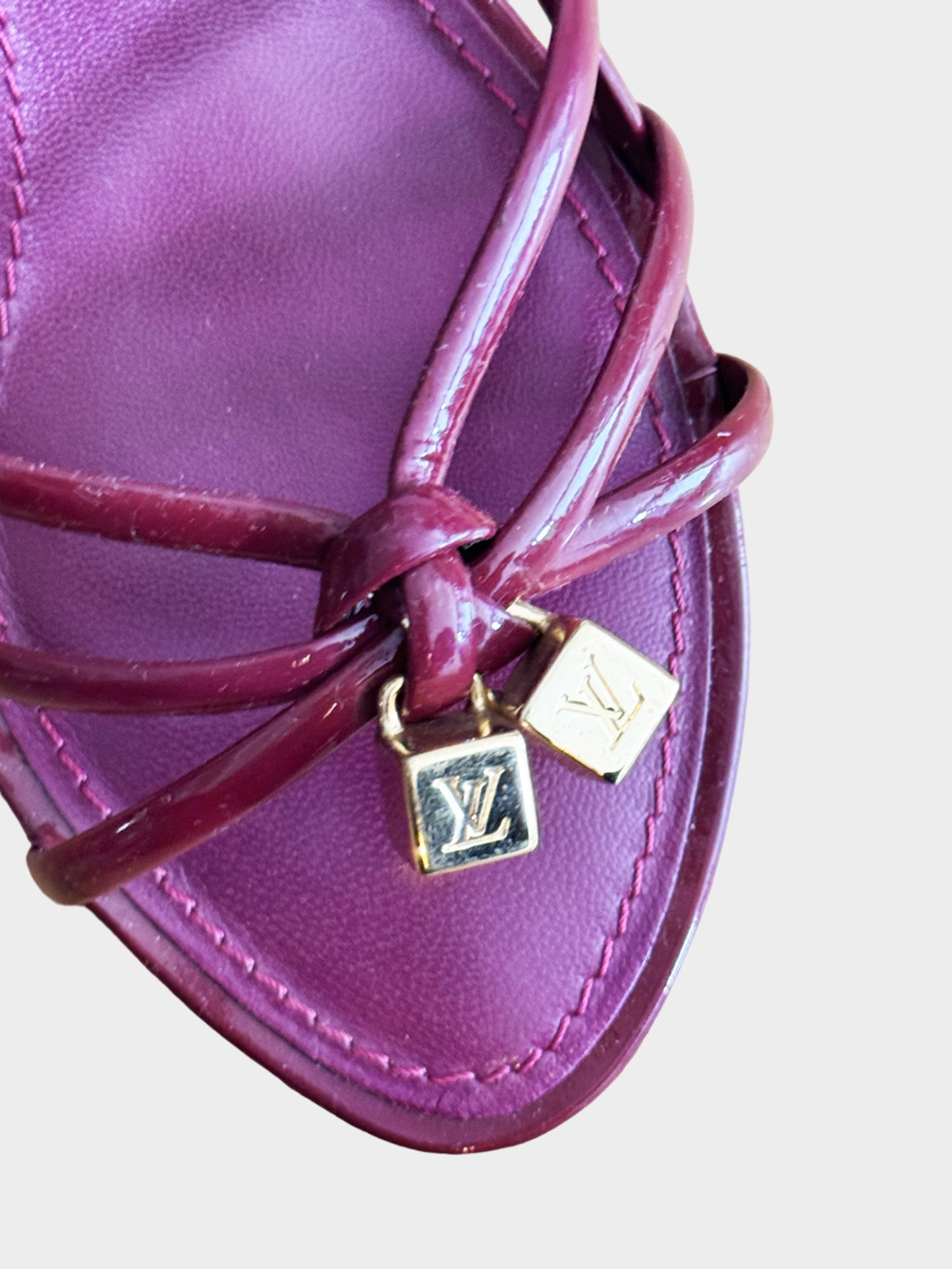 Louis Vuitton 2010s Purple Ingrid Strappy Slingback Heels