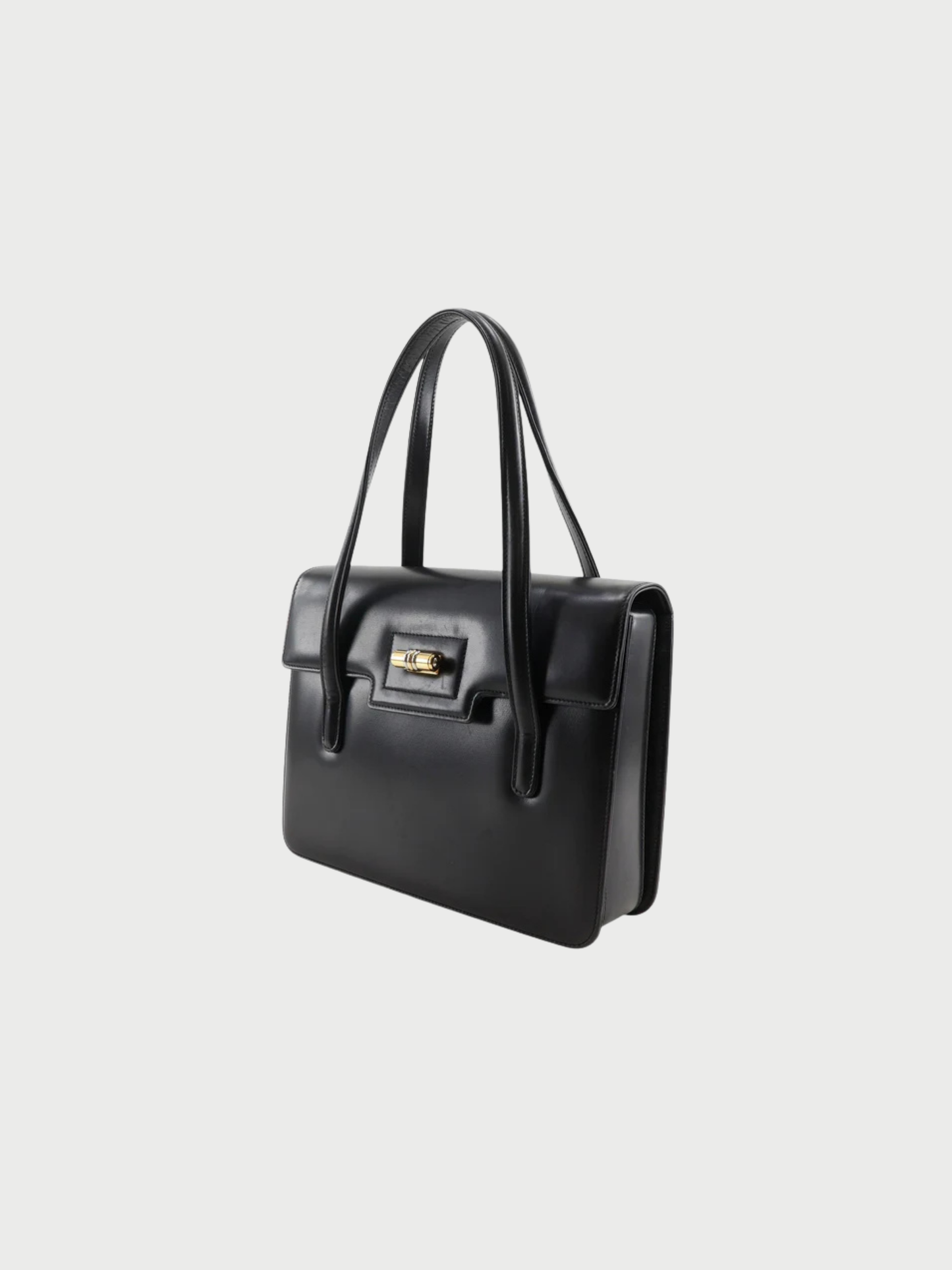 Gucci 1980s Black Calfskin Old Gucci Handbag