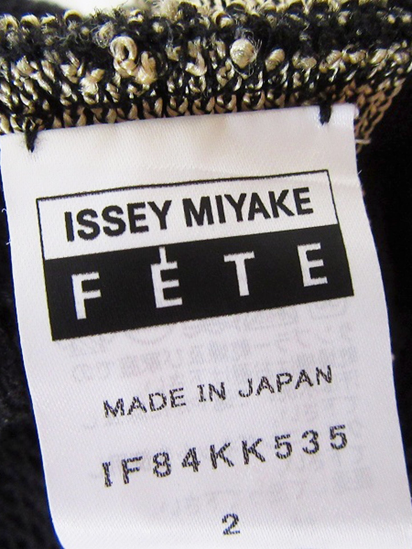 Issey Miyake Fete FW 2008 Black Perforated and Distressed Sweater with Metallic Trim