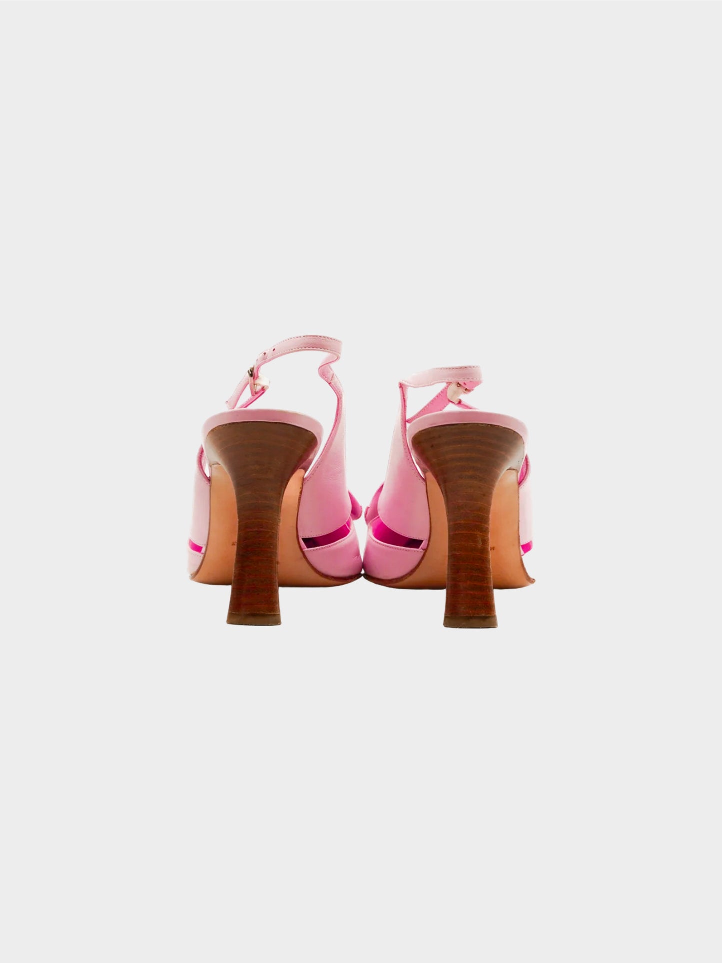 Chanel by Karl Lagerfeld 1990s Pink Bow Pointed Heeled Pumps