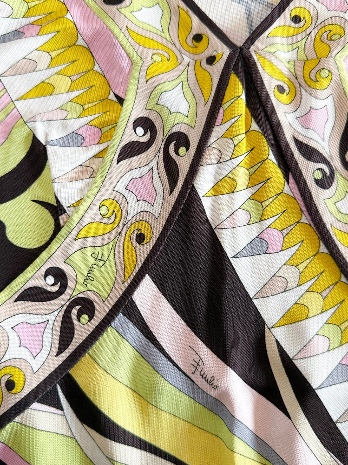Emilio Pucci 2000s Multicolor Geometric Abstract Print Long-sleeved Top