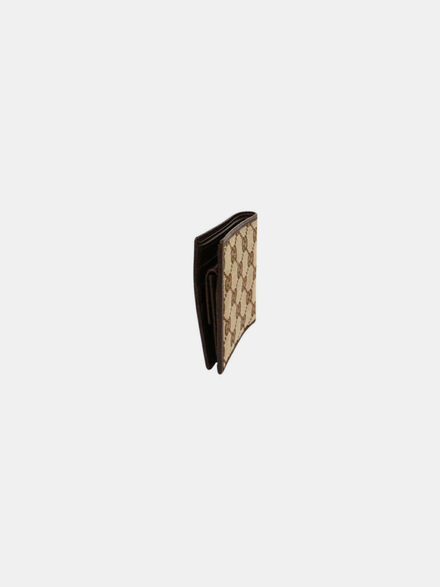 Gucci 2000s Beige Brown GG Canvas Wallet