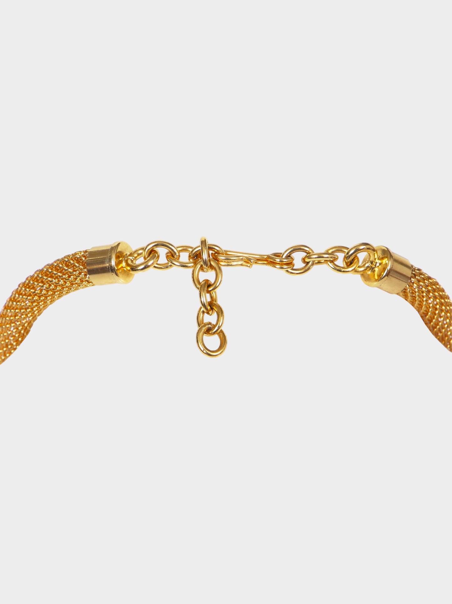 Gianni Versace 1991 Red and Gold Gilt Metal Cross Necklace