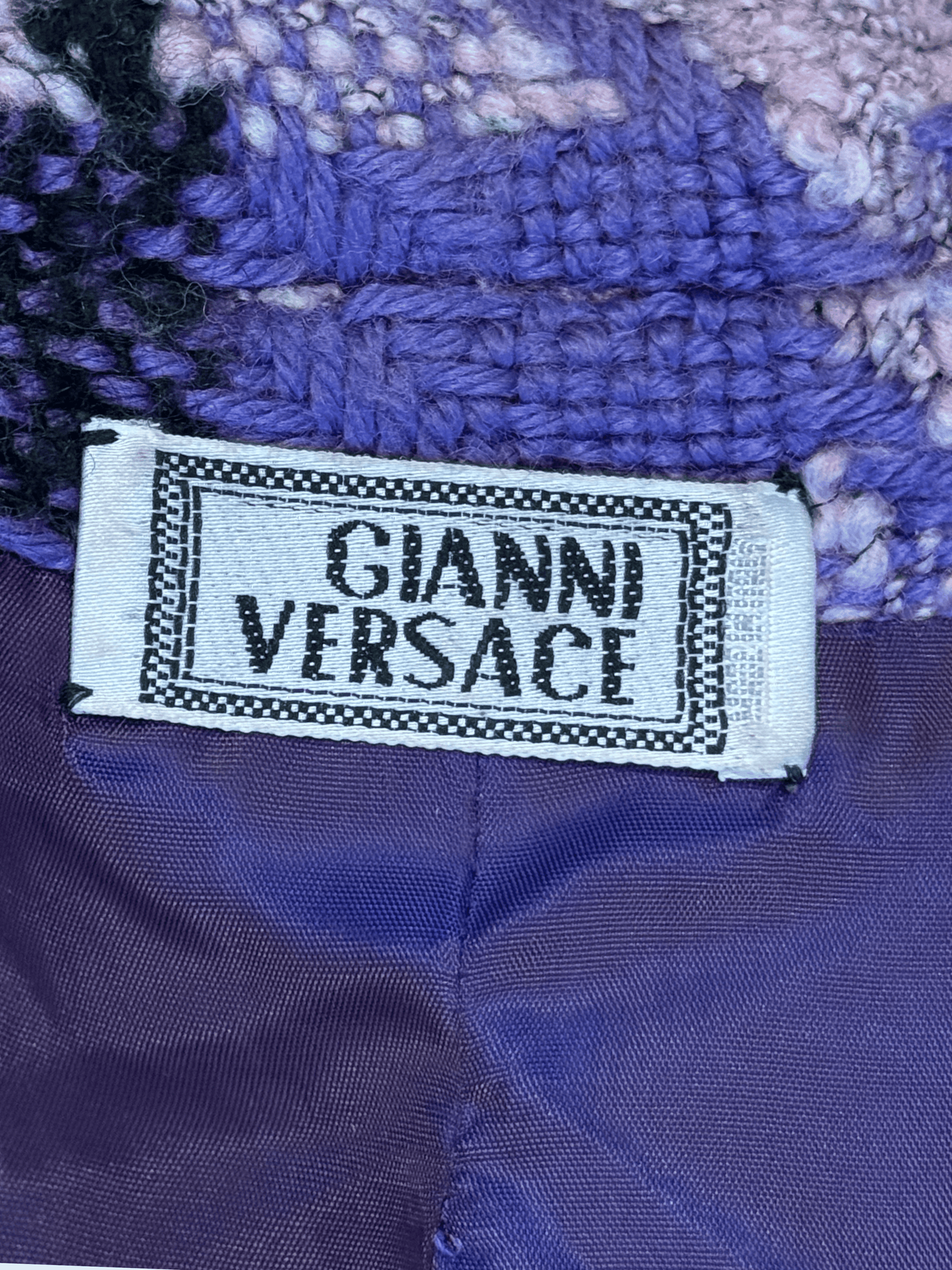 Versace 1990s Purple Tweed Jacket