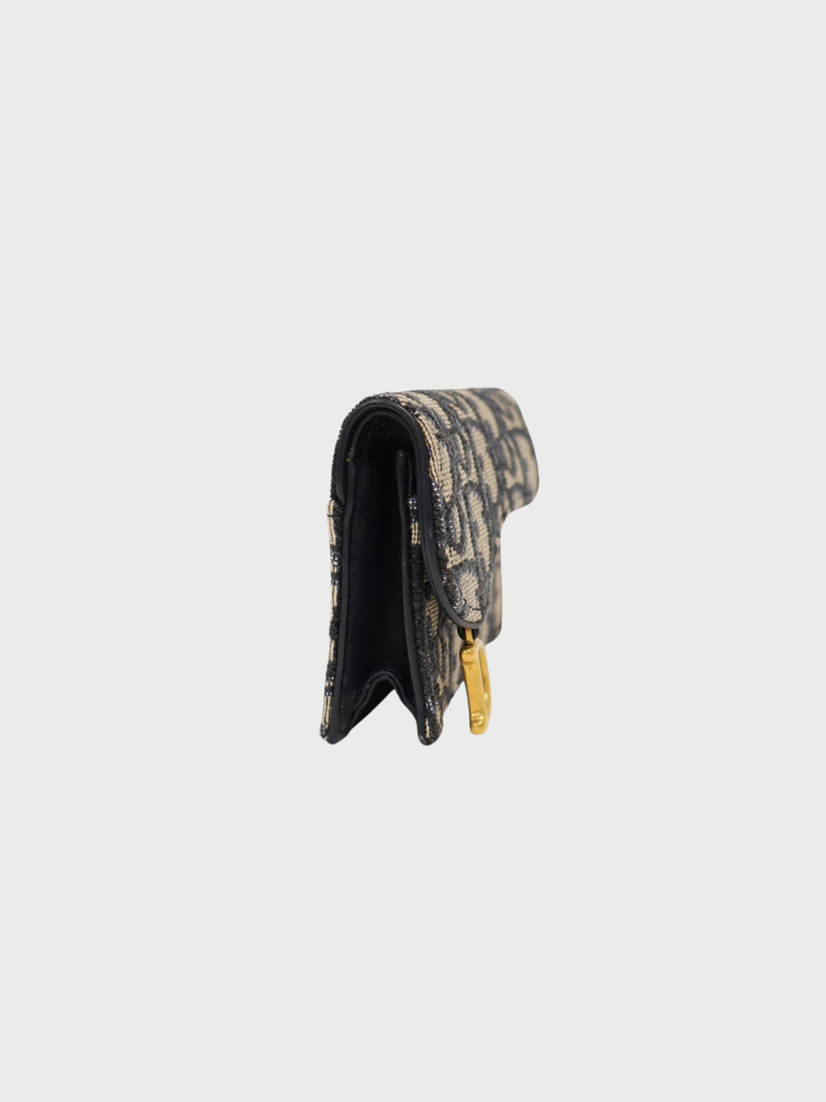 Christian Dior 2000s Navy Trotter Saddle Card Case