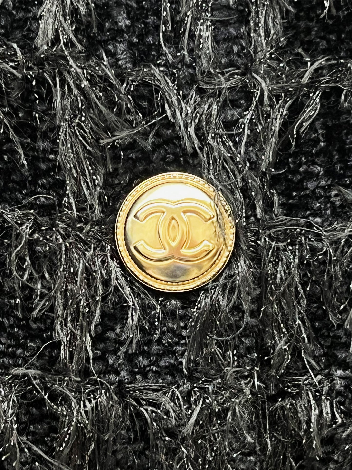 Chanel Fall 2020 Eyelash Jacket with Silk Bands