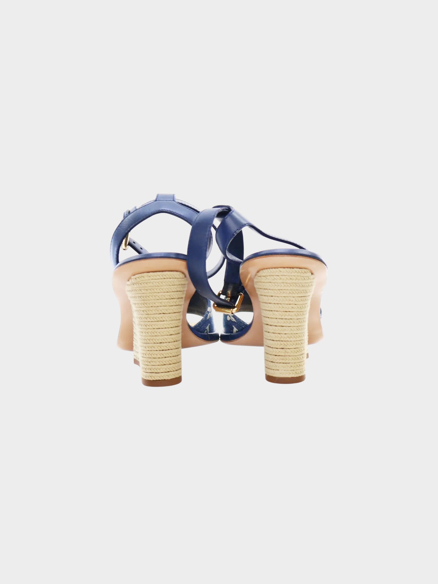 Louis Vuitton 2021 Denim Monogram Maia Wedge Sandals