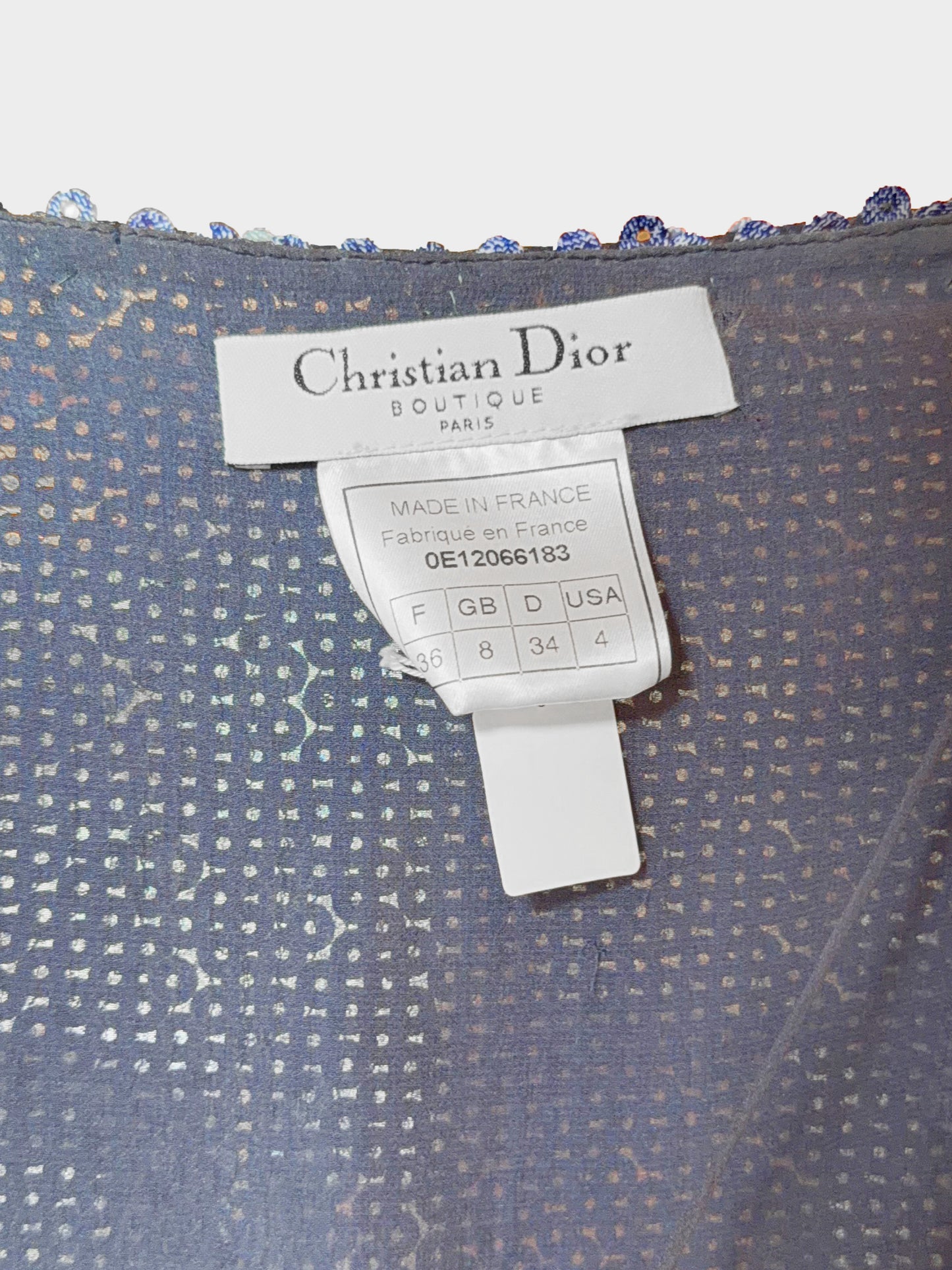 Christian Dior by John Galliano SS 2000 Blue Sequin Dress