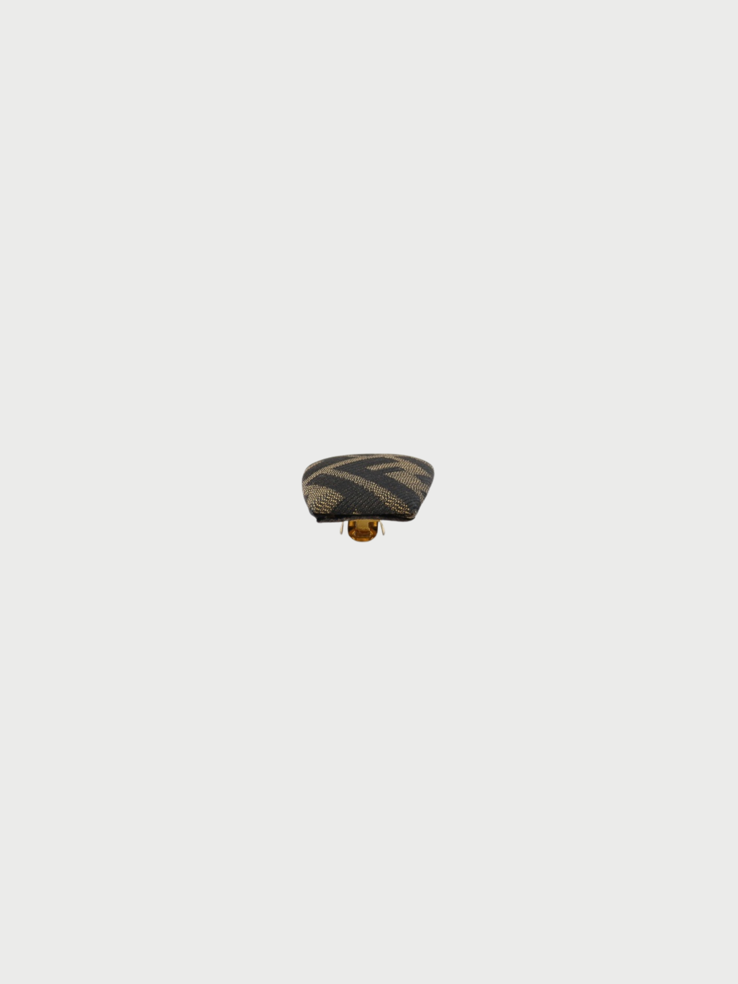 Fendi 2000s Brown Zucca Canvas Barrette