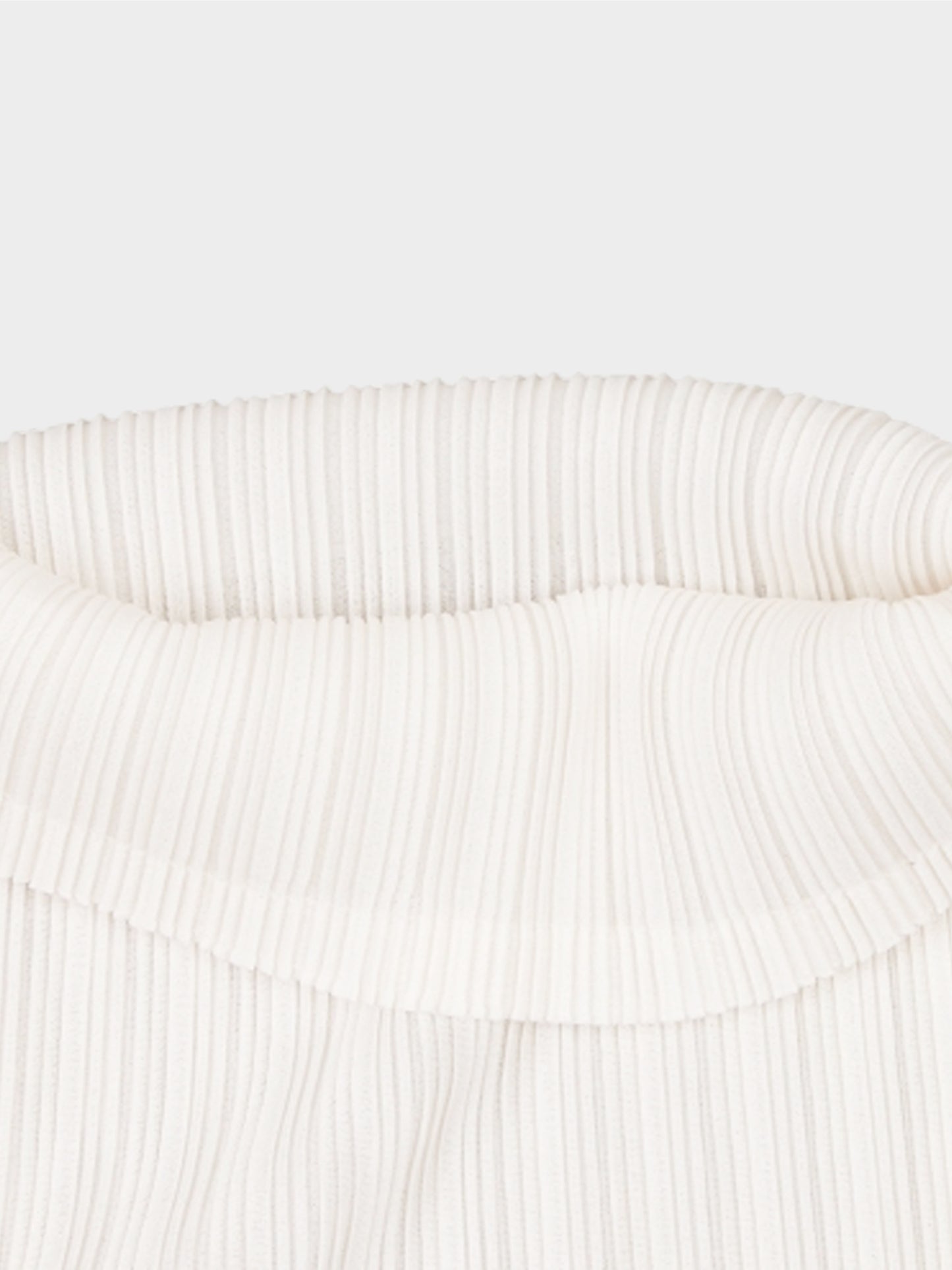 Issey Miyake 2019 Pleats Please White Pleated Tube Top