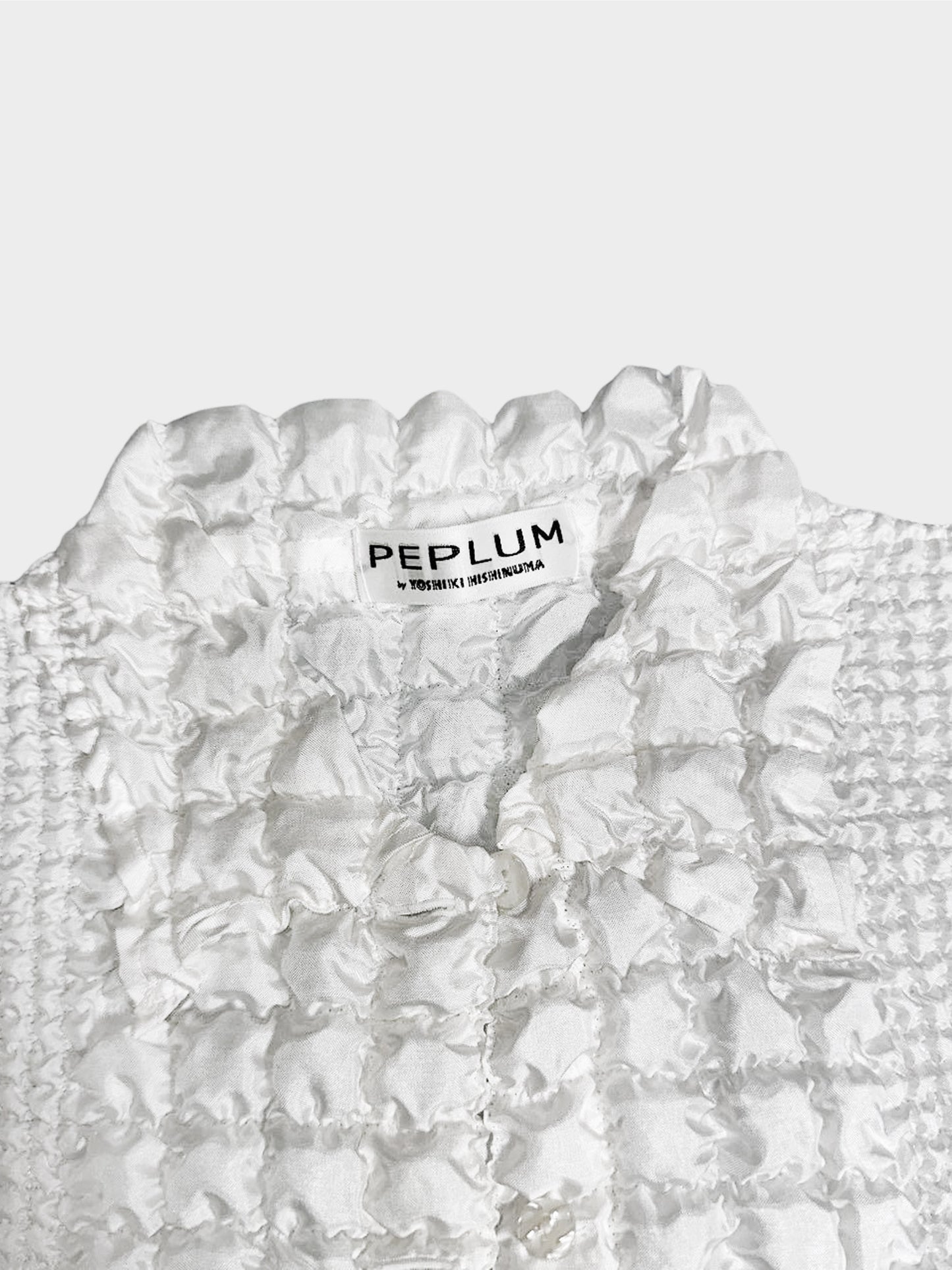 Yoshiki Hishinuma 1990s White Peplum Shortsleeves Top