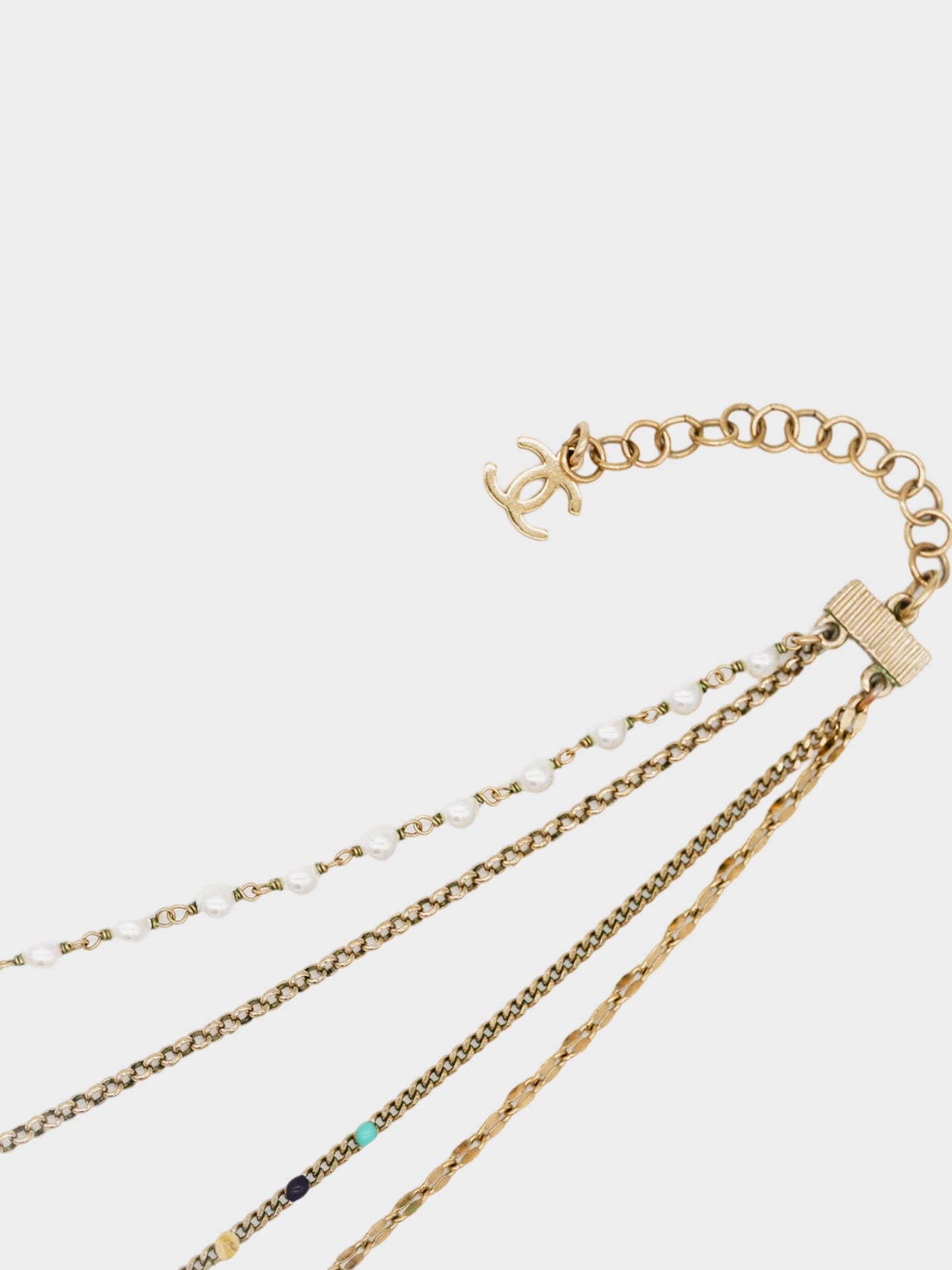 Chanel by Karl Lagerfeld Cruise SS 2019 Multi-layered Beaded CC Necklace
