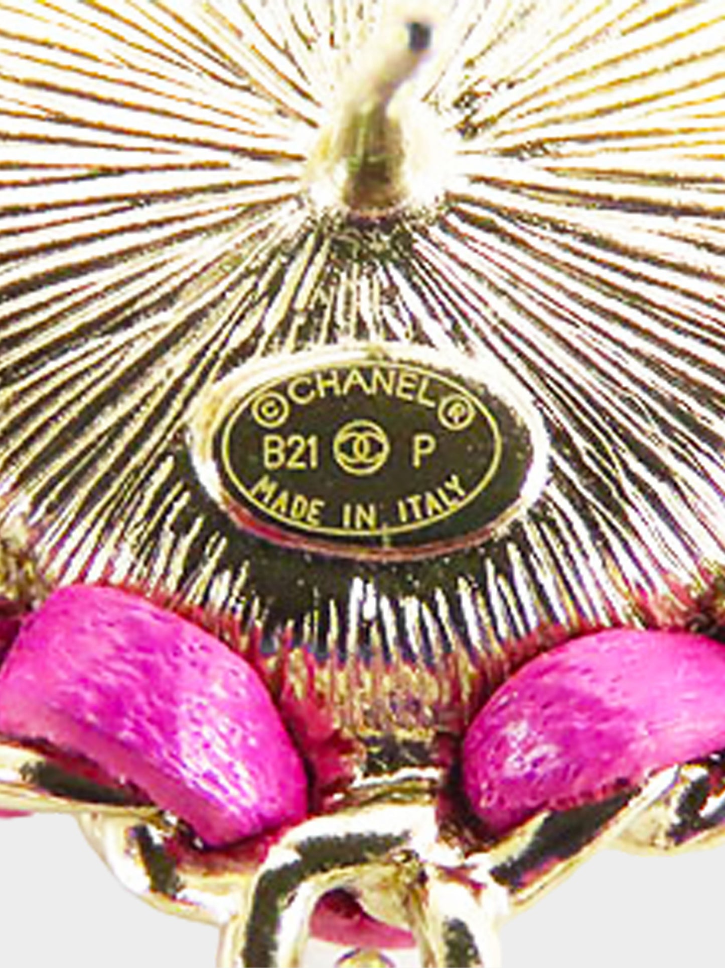 Chanel Spring 2021 Rare Magenta Leather Woven CC Drop Earrings